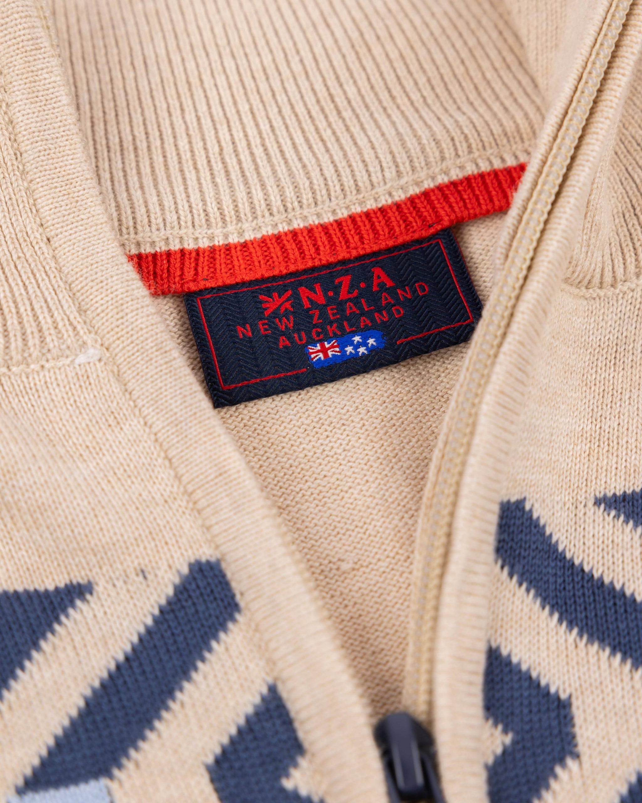 Ecru cotton half zip sweater Ecru cotton half zip sweater