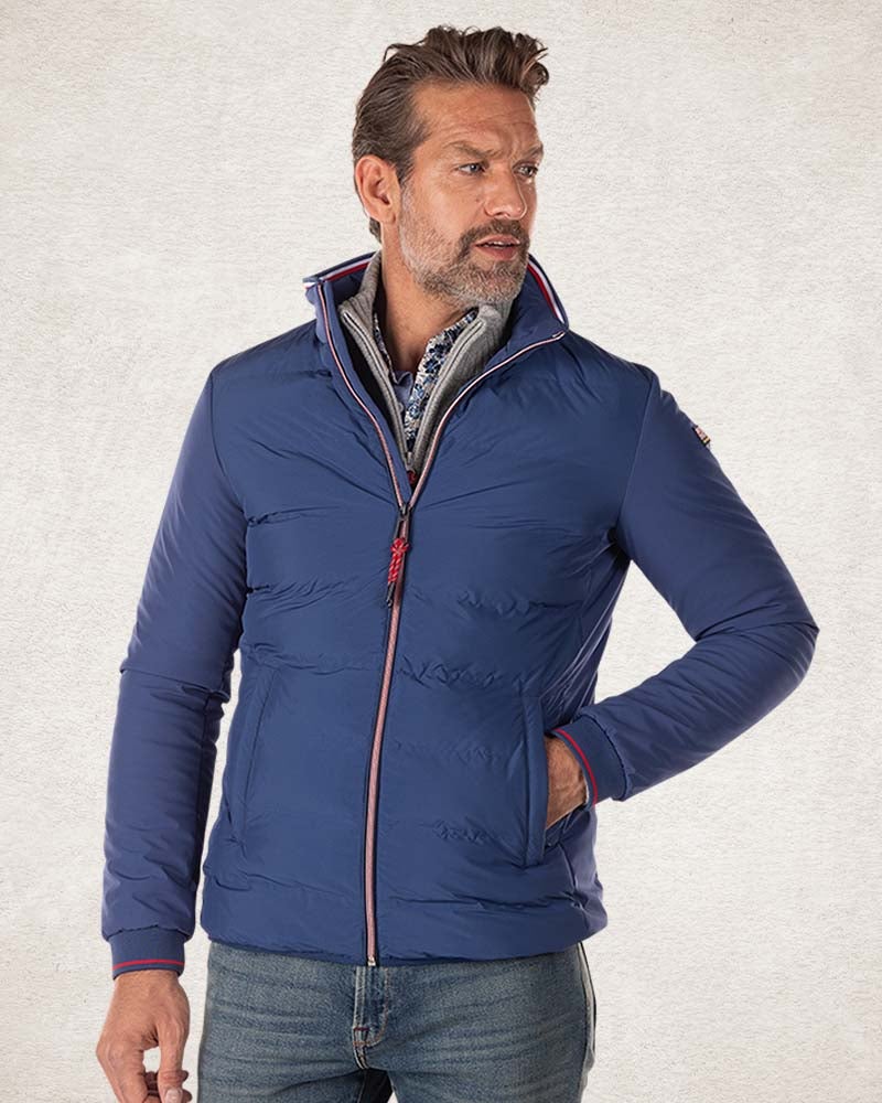 Padded solid coloured jacket - Bright Water Blue