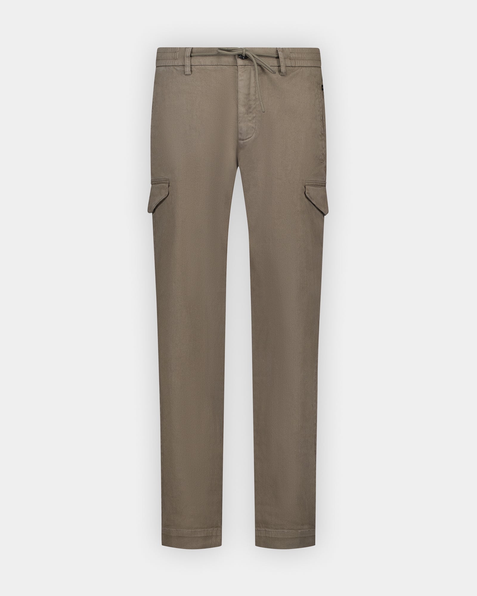 Pantalon cargo vert en coton stretch Pantalon cargo vert en coton stretch