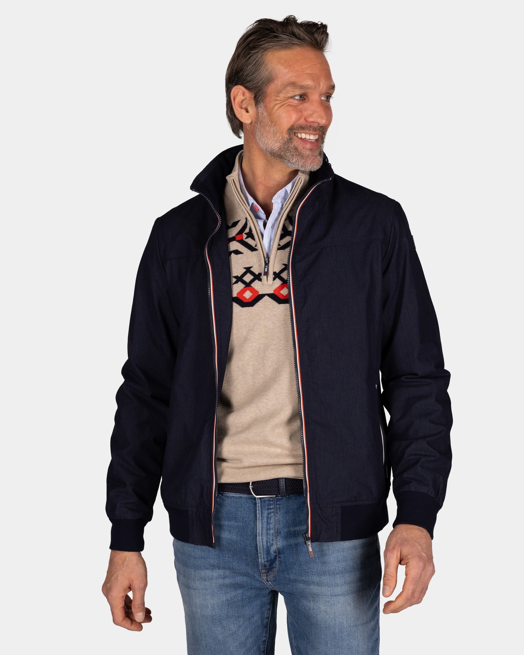 Navy katoenen bomberjas Navy katoenen bomberjas