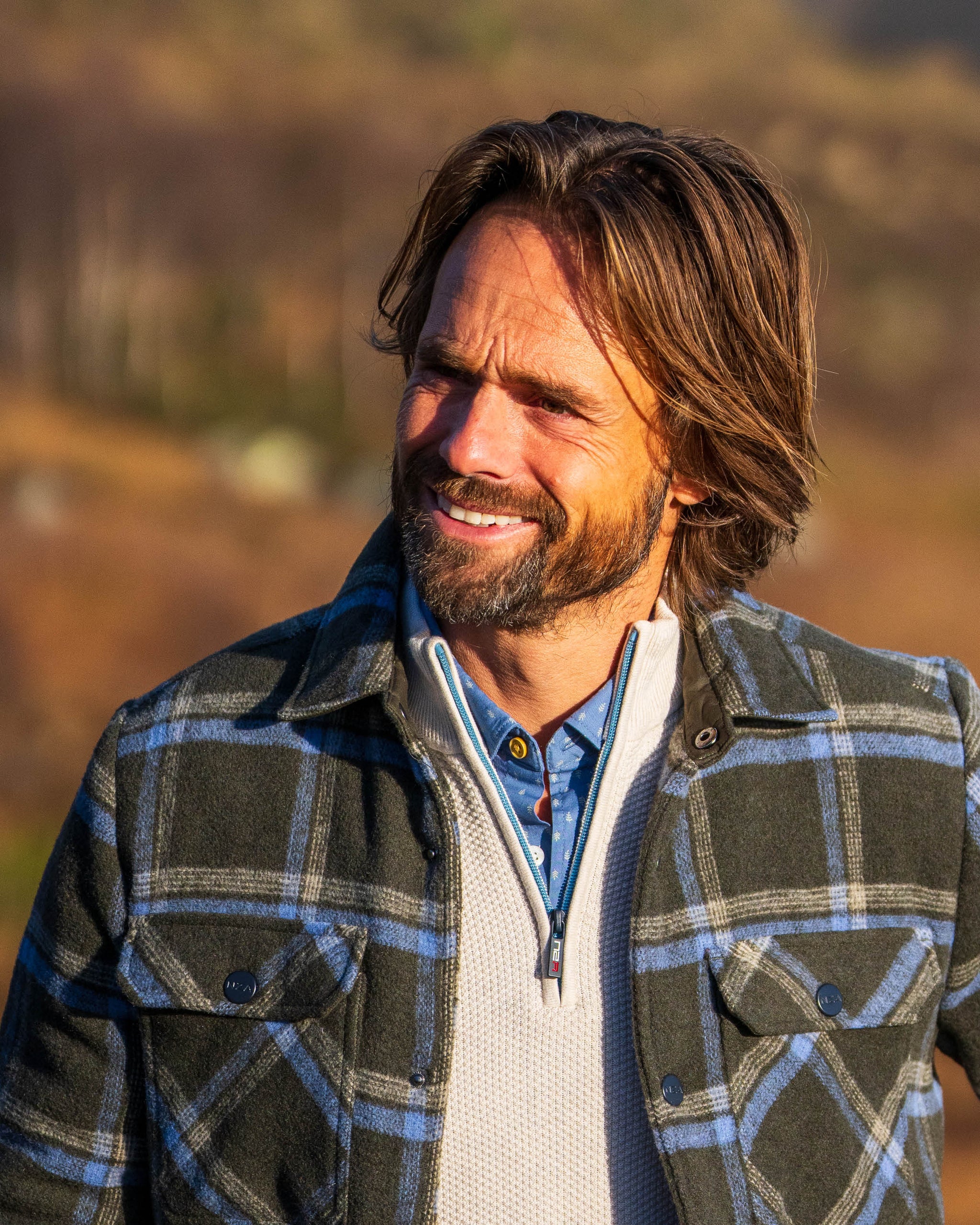 Blauw katoenen overhemd stretch Blauw katoenen overhemd stretch