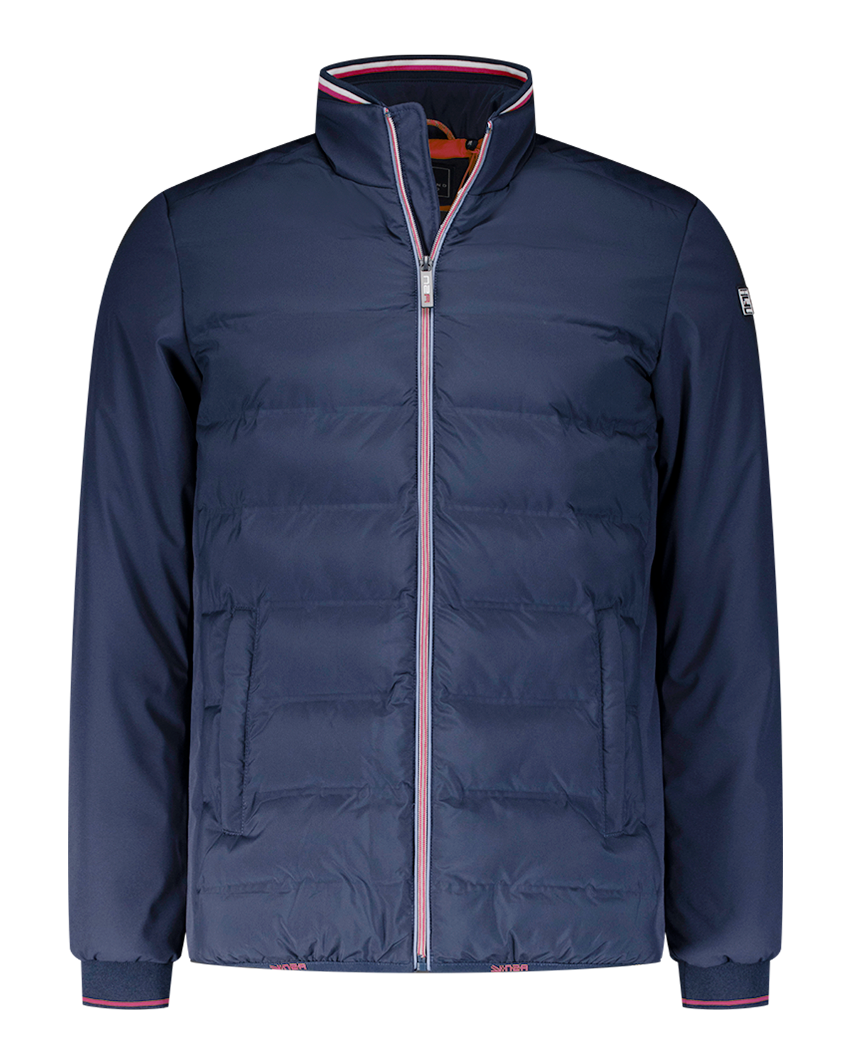 Blaue Polyester-Bomberjacke - Tin Blue Blaue Polyester-Bomberjacke - Tin Blue
