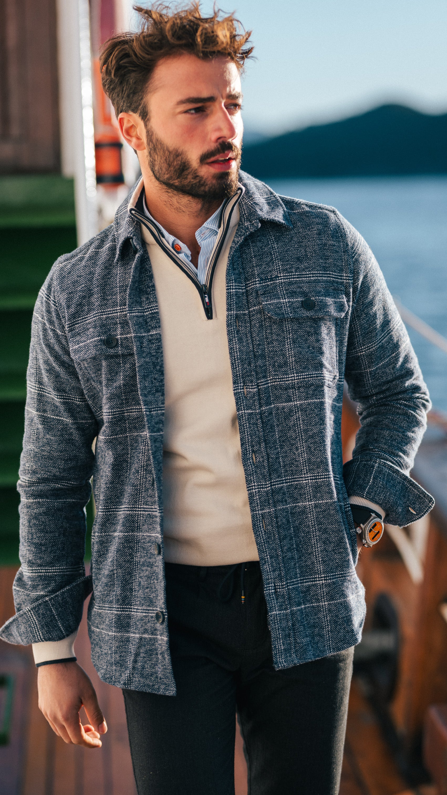 Navy Baumwoll Overshirt - Autumn Navy Navy Baumwoll Overshirt - Autumn Navy