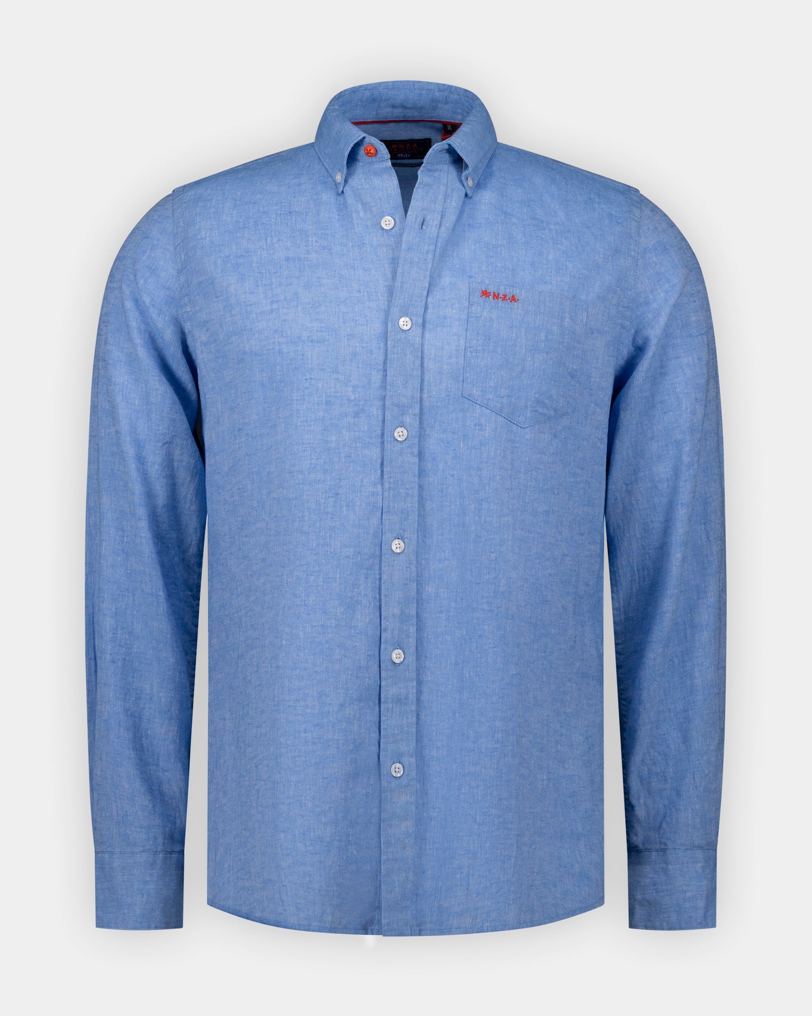 Blauw linnen overhemd Blauw linnen overhemd