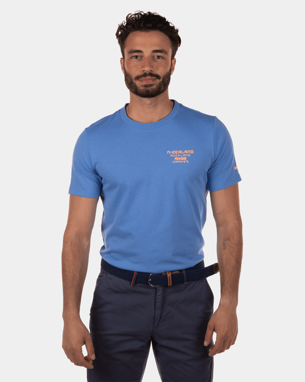 T-shirt Pouakai col rond - Early Dew Blue