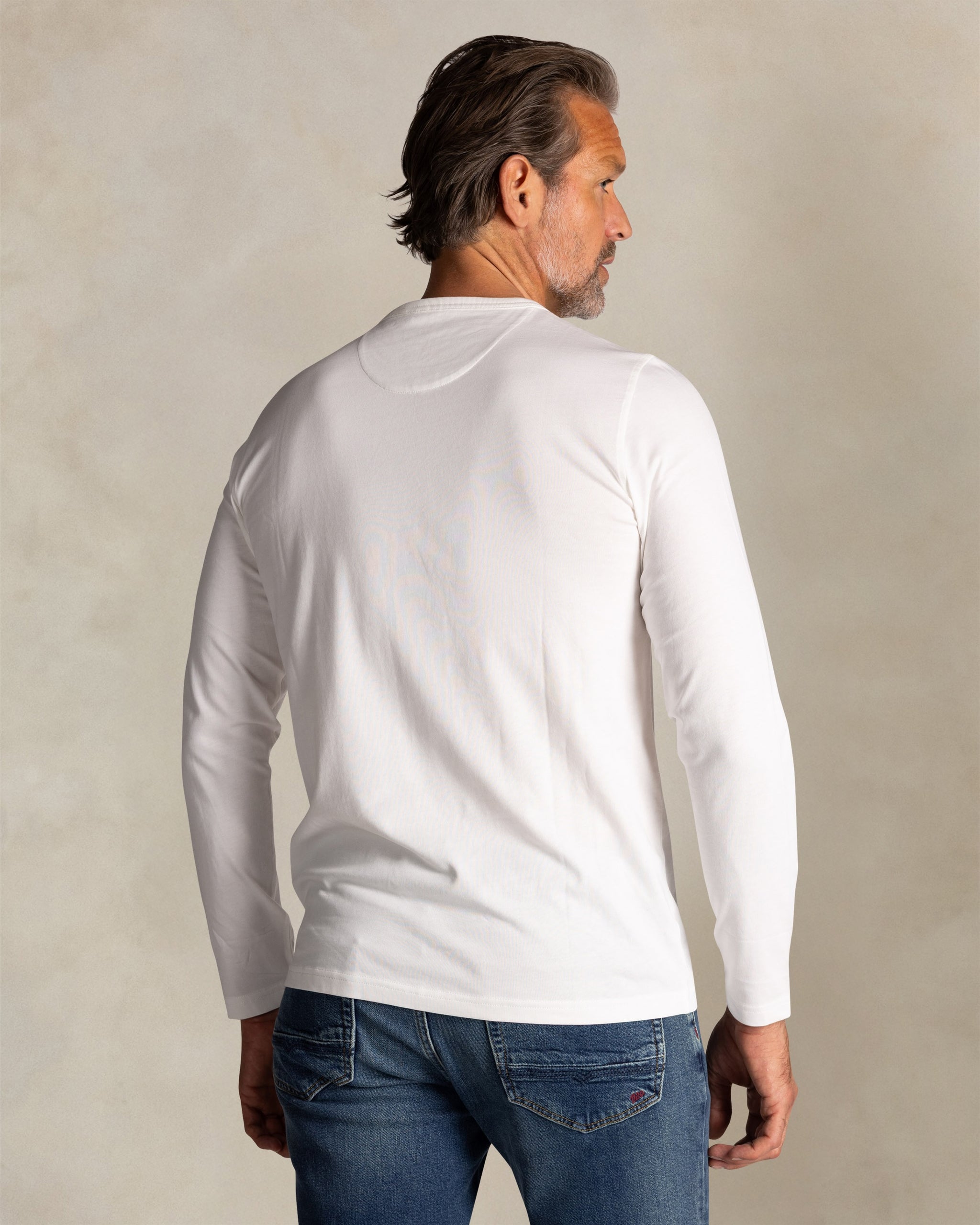 Witte katoenen longsleeve Witte katoenen longsleeve