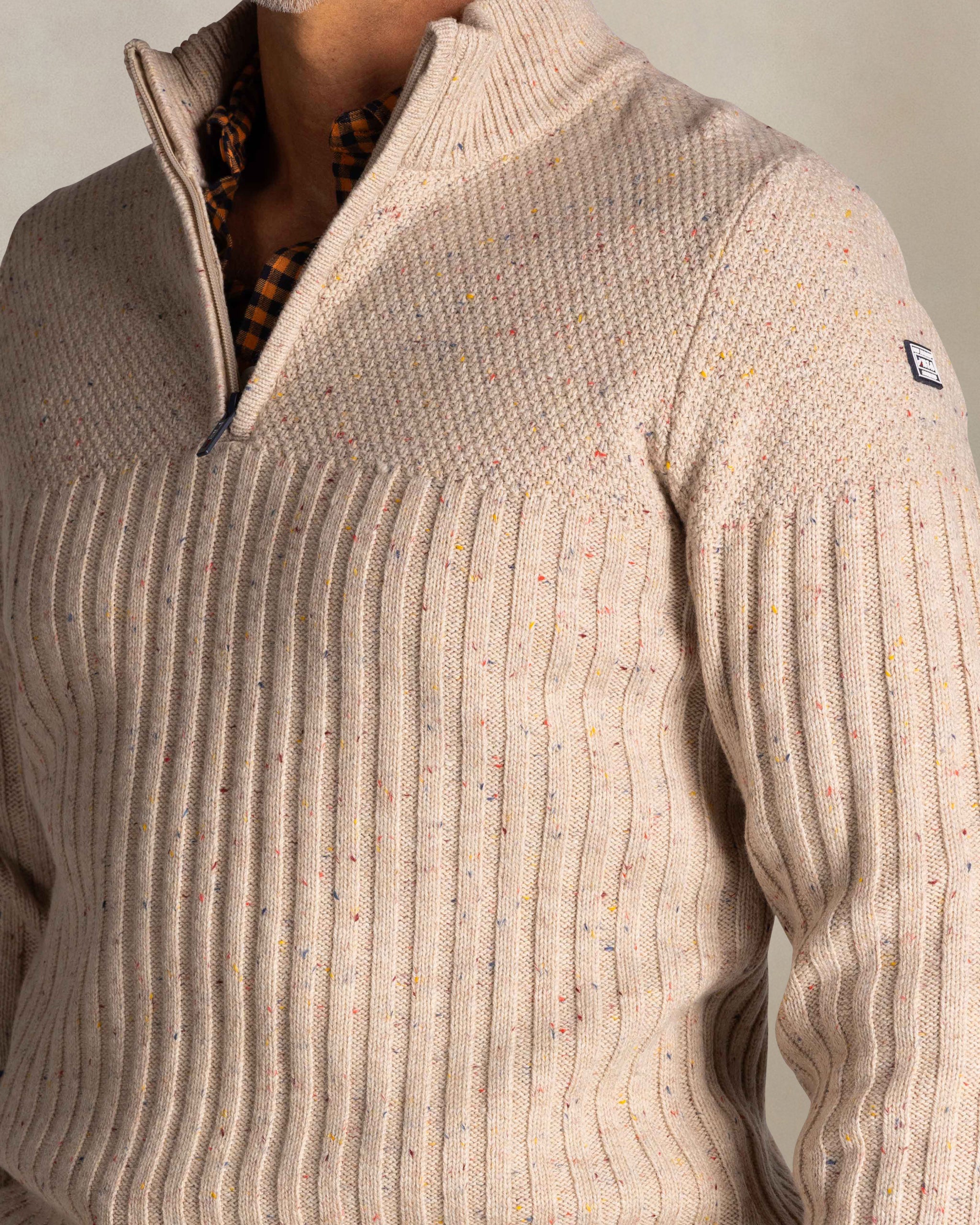 Ecru wool half zip pullover Ecru wool half zip pullover