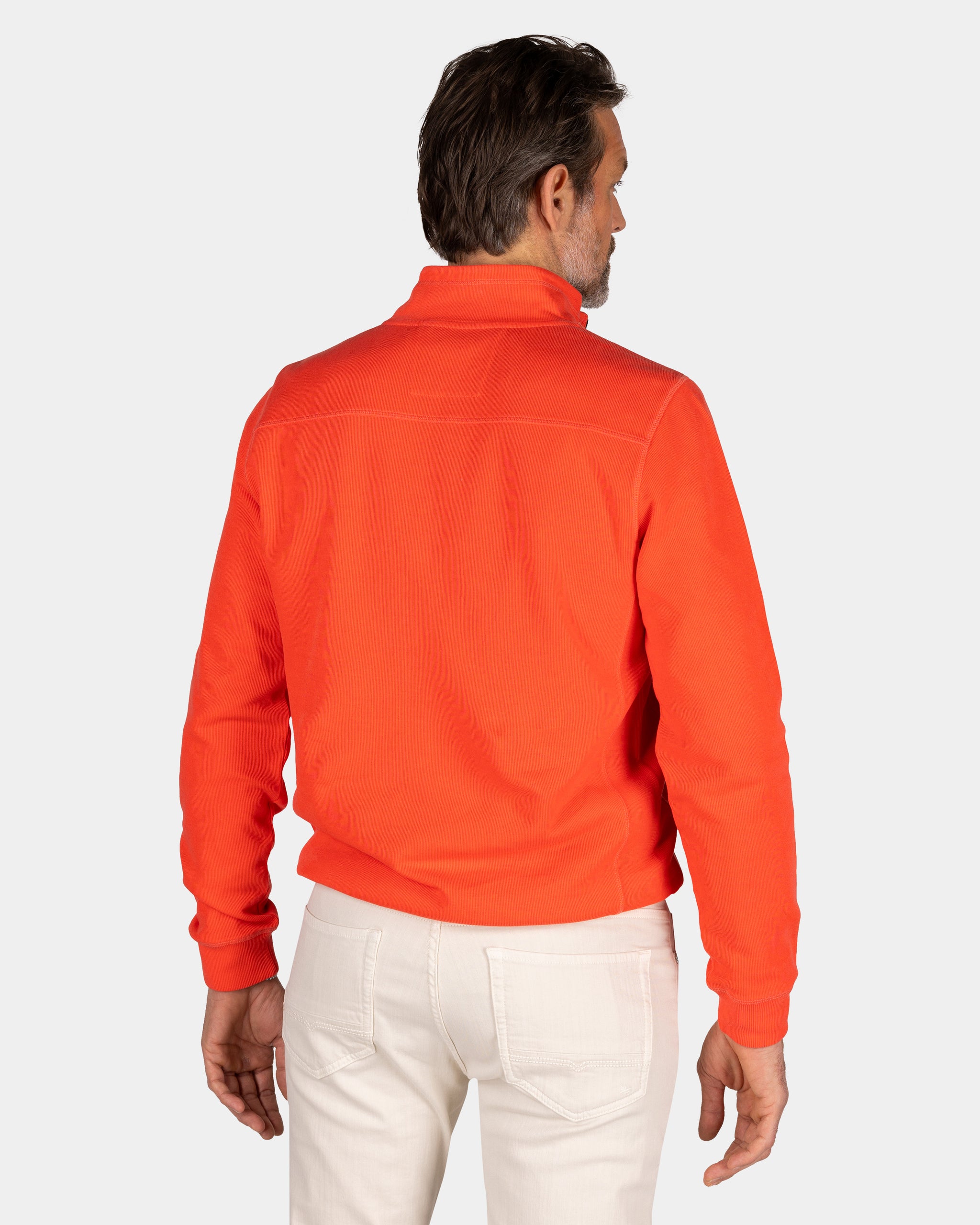 Orange pullover with half zip Orange pullover with half zip