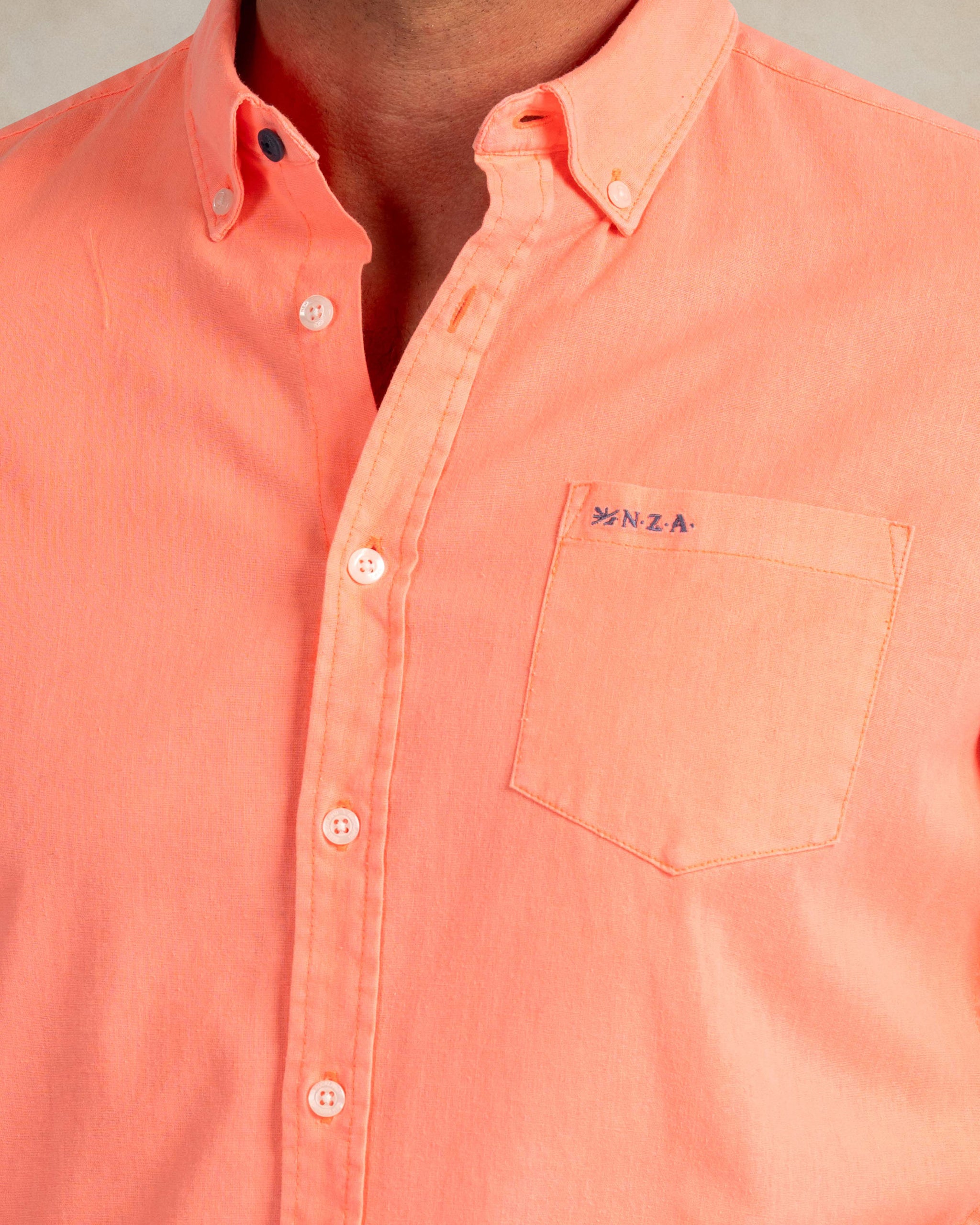 Orange linen stretch shirt Orange linen stretch shirt