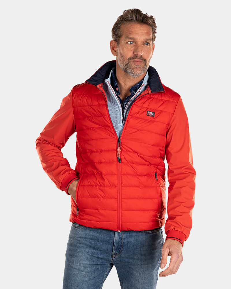 Gewatteerde jas met softshell - Jacket Red