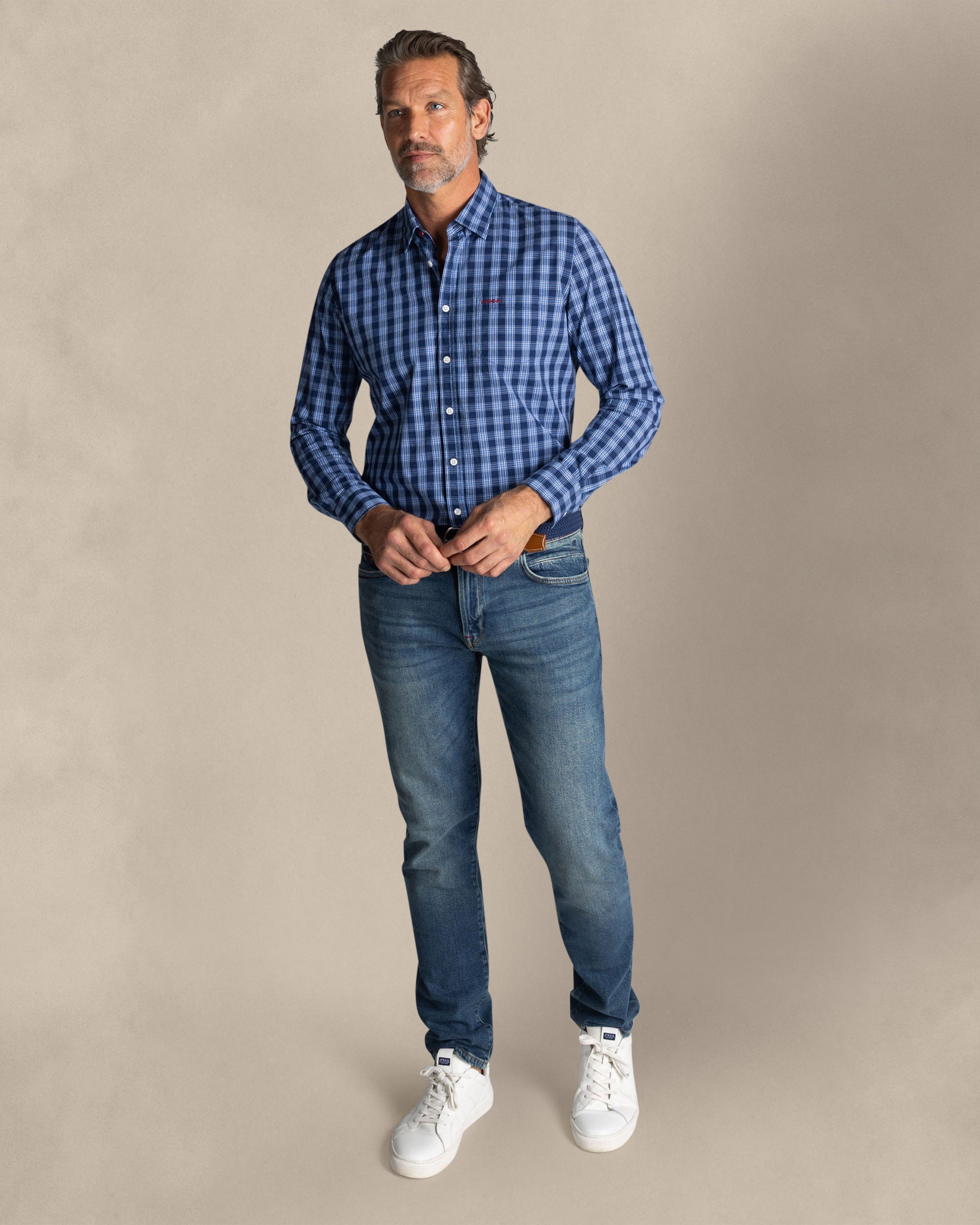 Blue cotton shirt Blue cotton shirt