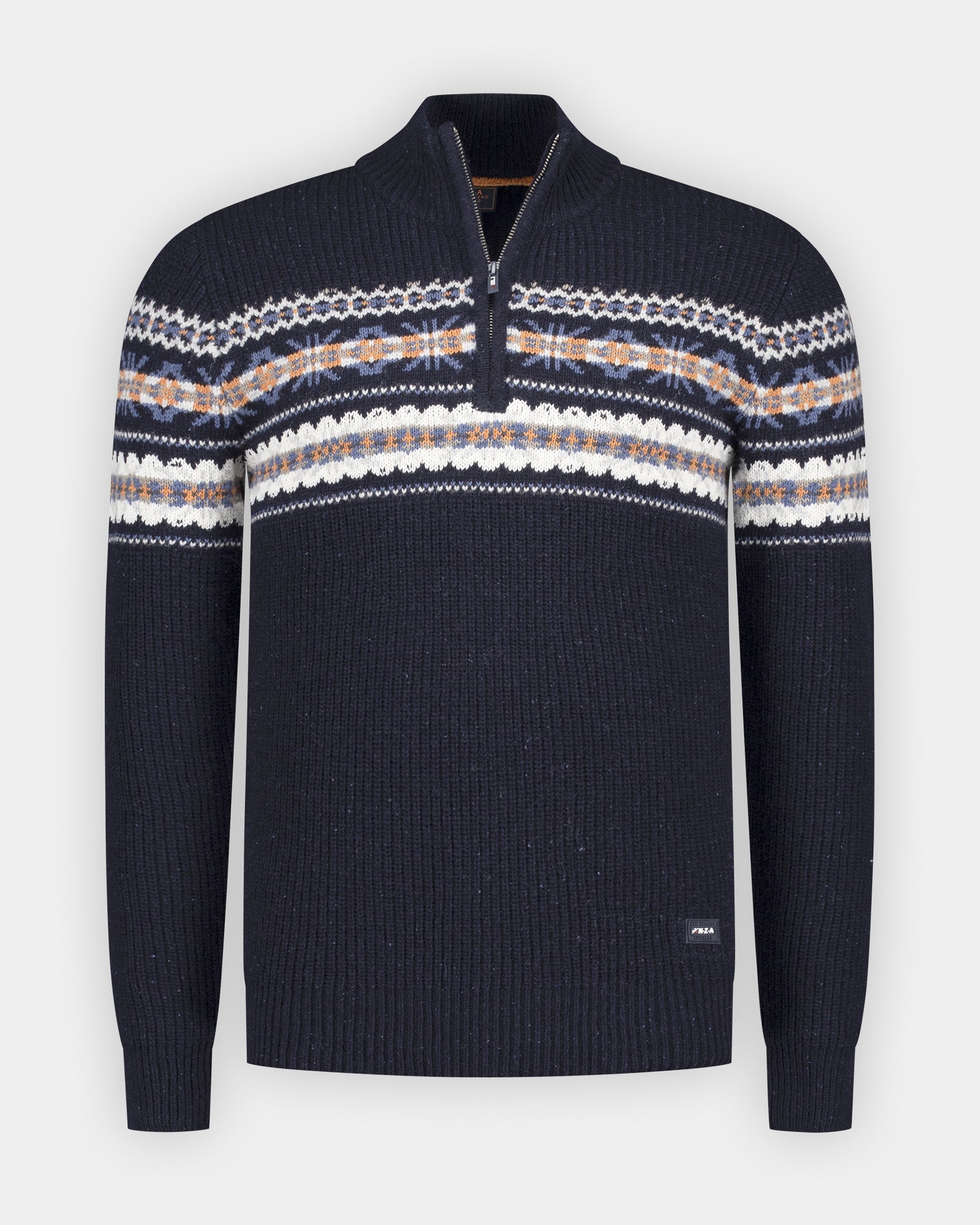 Bleu coton à demi-fermeture éclair Bleu coton à demi-fermeture éclair