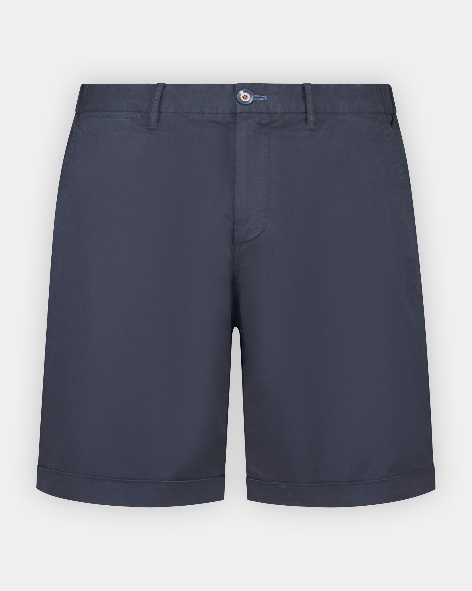 Dark blue stretch cotton chino shorts Dark blue stretch cotton chino shorts