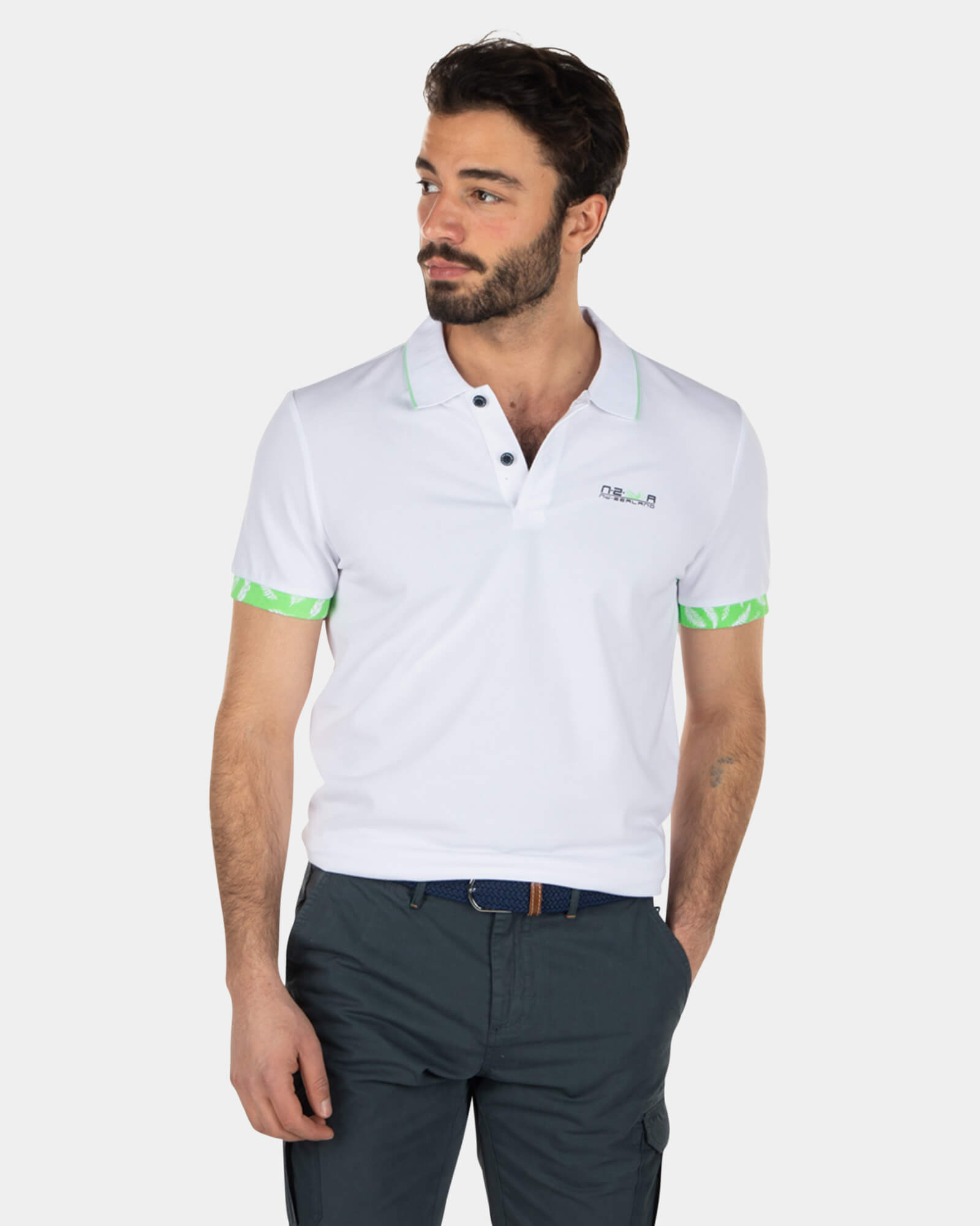 Poloshirt aus Stretch-Baumwolle - White Poloshirt aus Stretch-Baumwolle - White