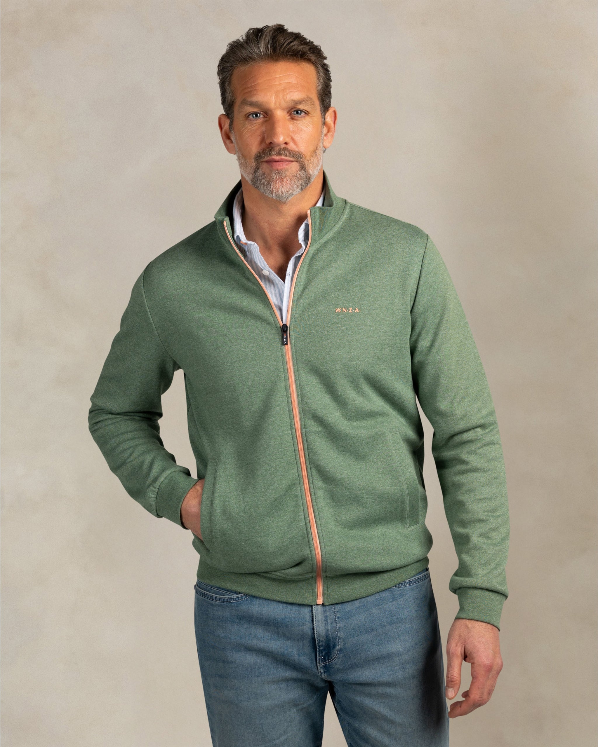 Groene katoenen sweat vest Groene katoenen sweat vest