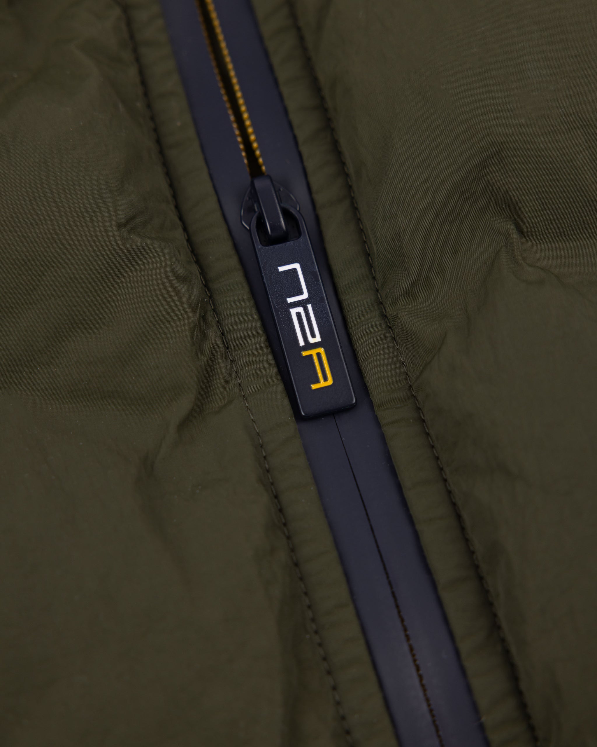 Veste matelassée verte en coton Veste matelassée verte en coton