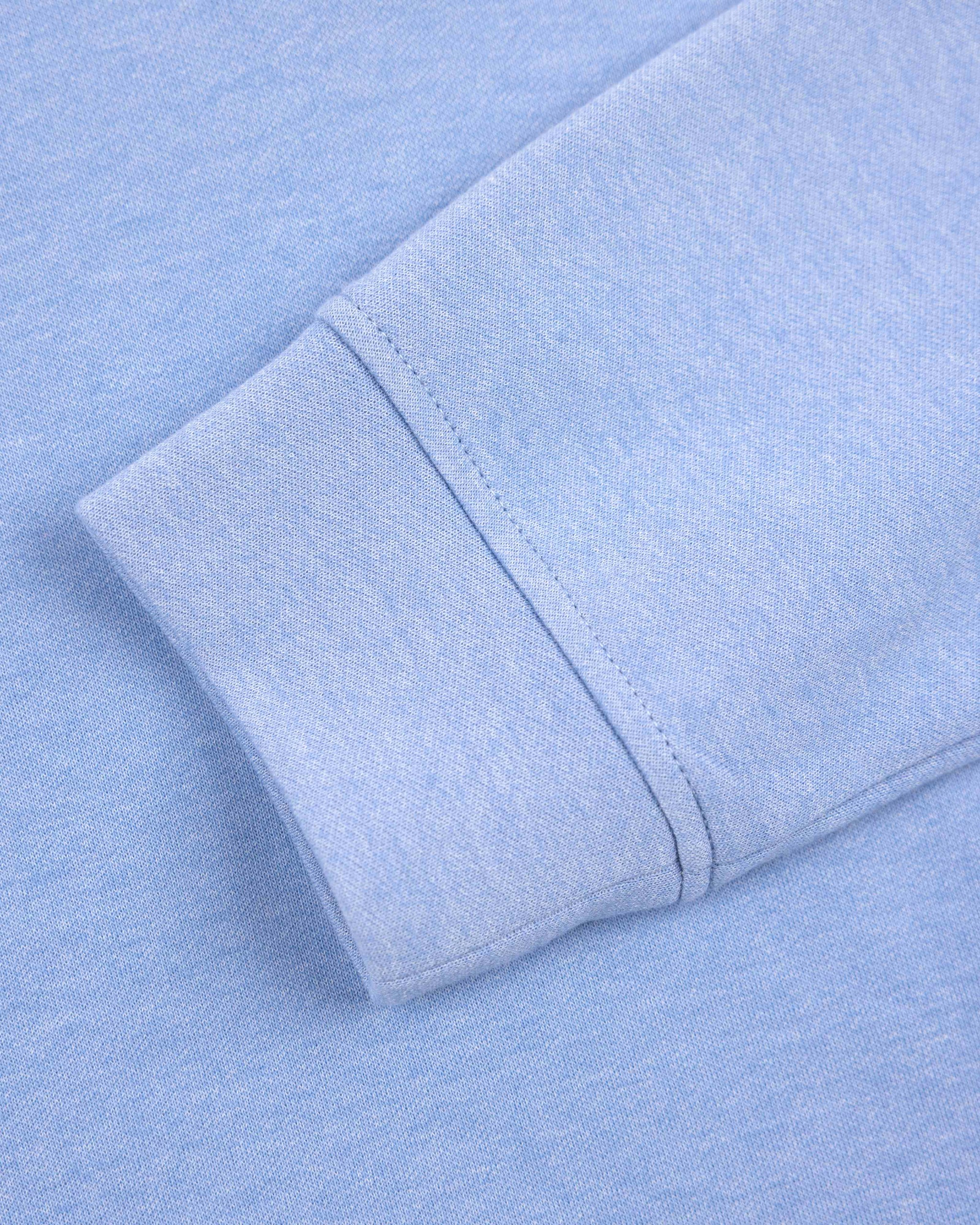 Blauwe trui met halve rits Blauwe trui met halve rits