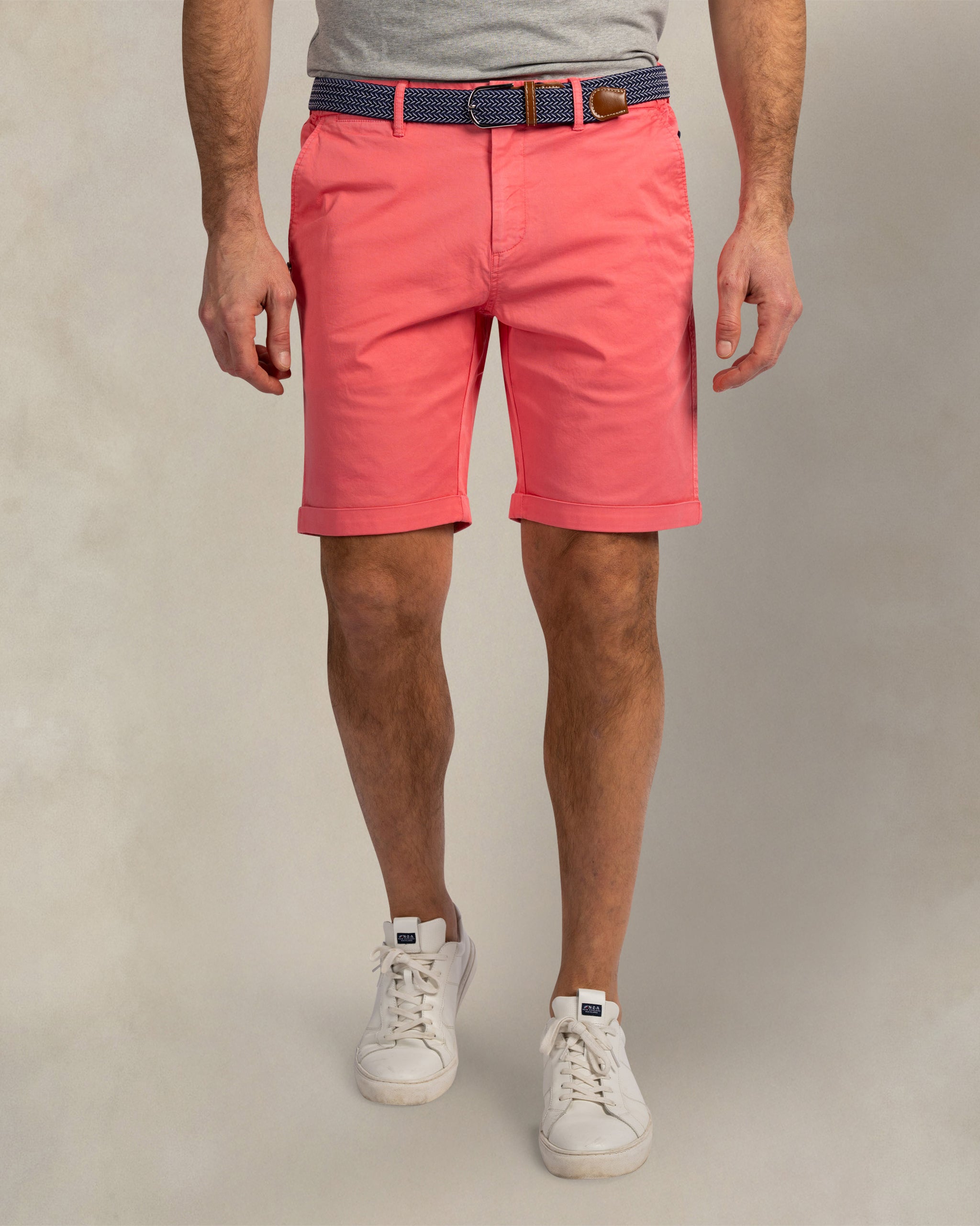 Rose stretch katoenen chino shorts Rose stretch katoenen chino shorts