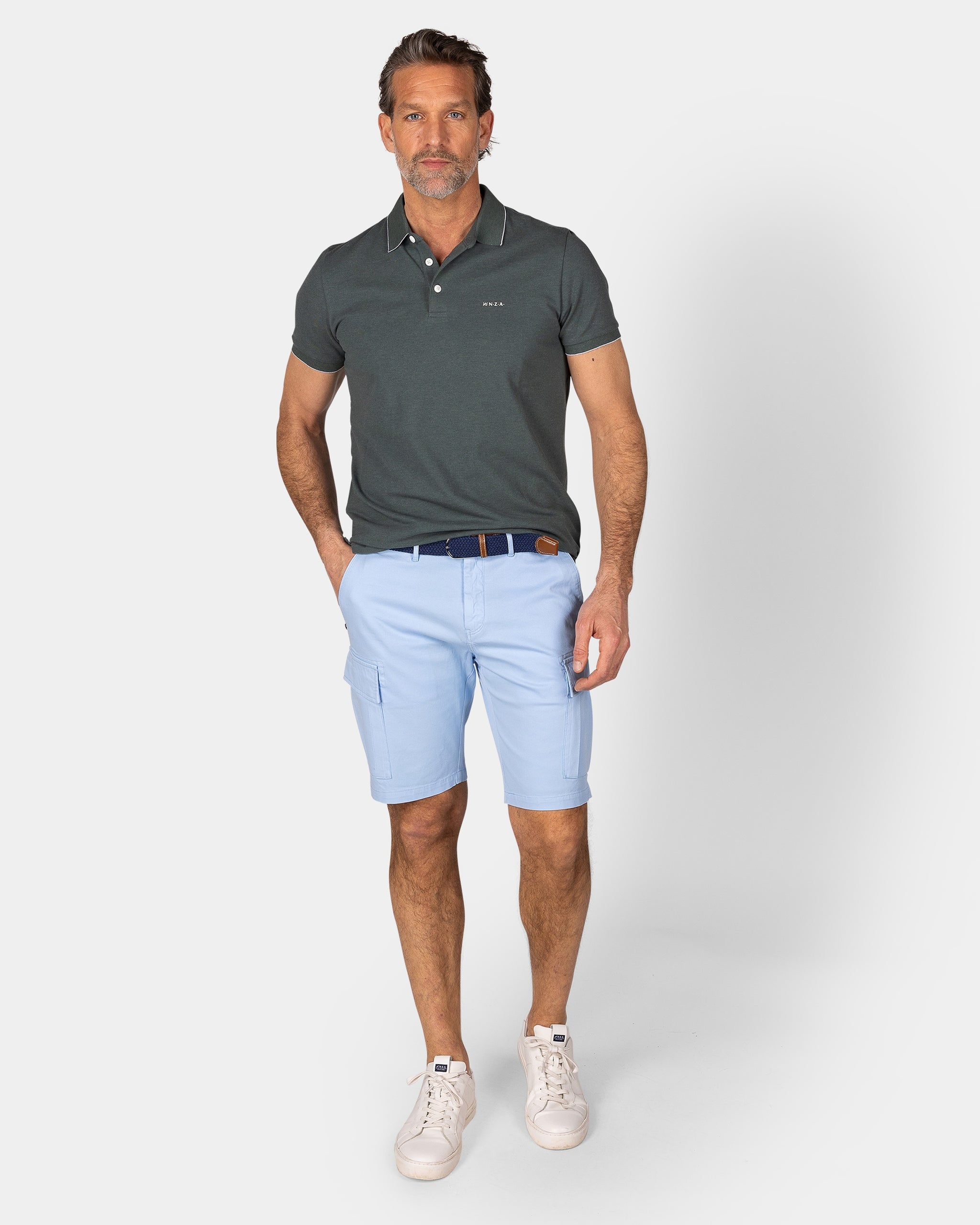 Polo basique en coton vert Polo basique en coton vert