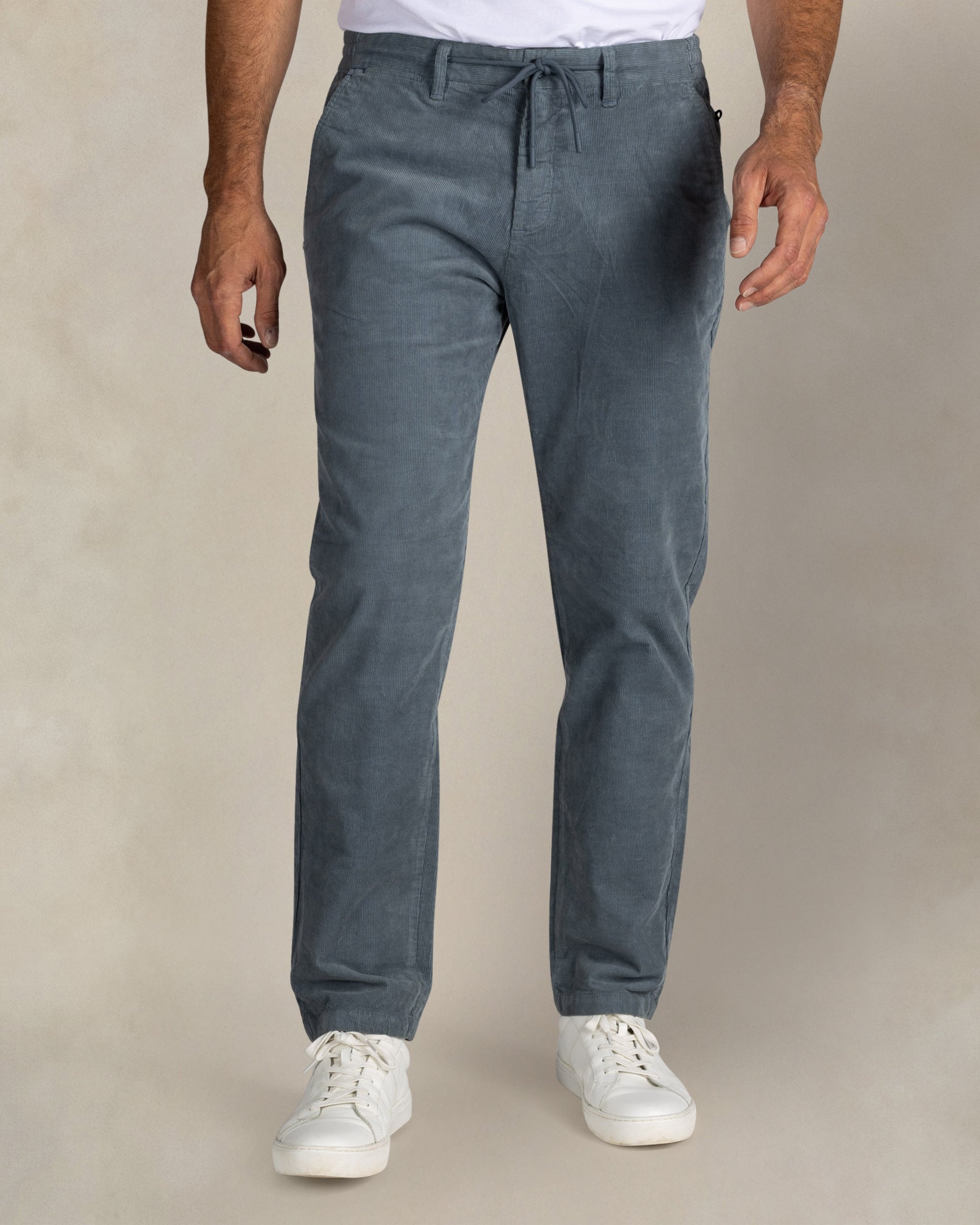 Blue cotton stretch trousers Blue cotton stretch trousers