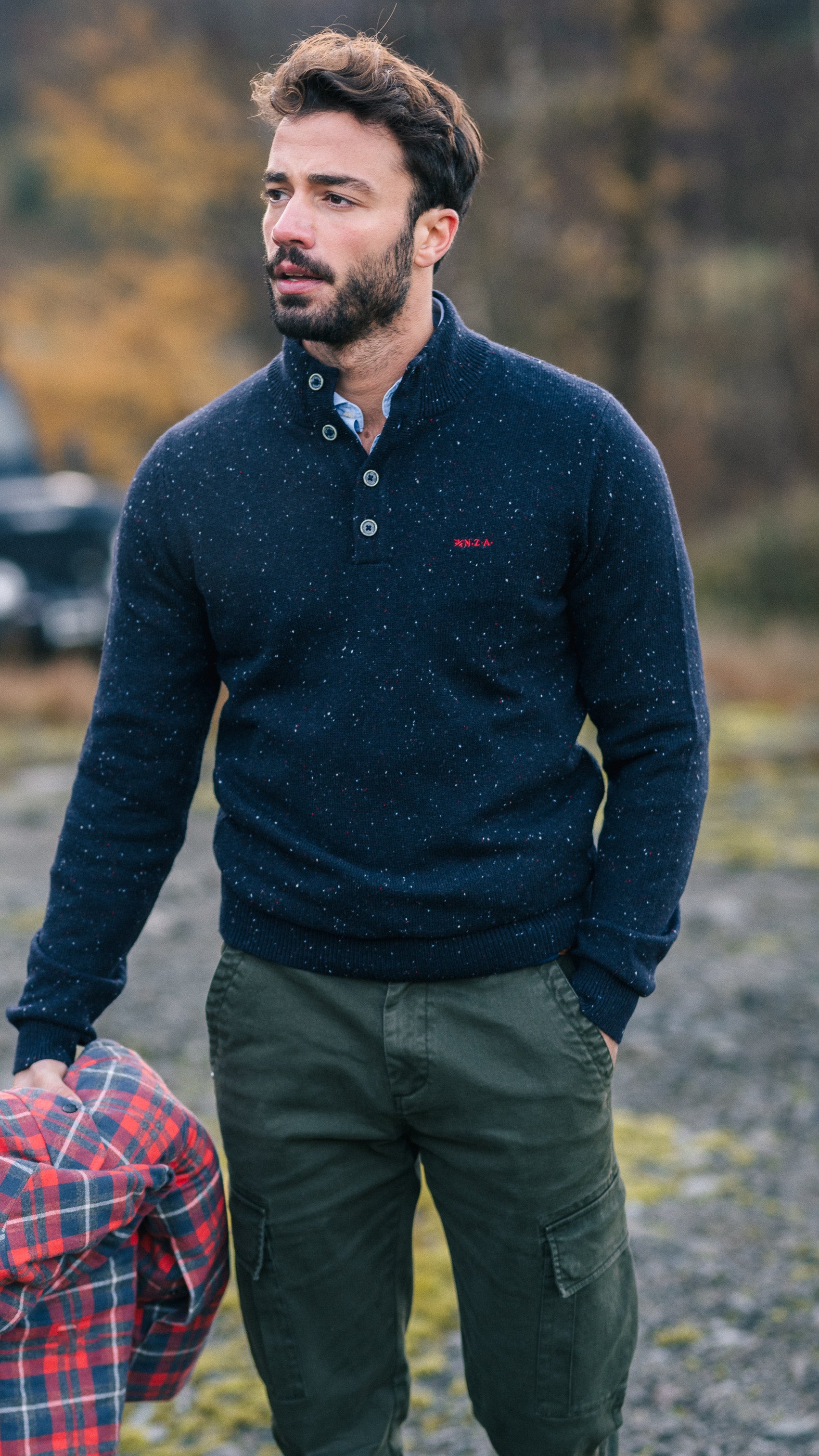 Suéter azul marino con botones - Winter Navy Suéter azul marino con botones - Winter Navy