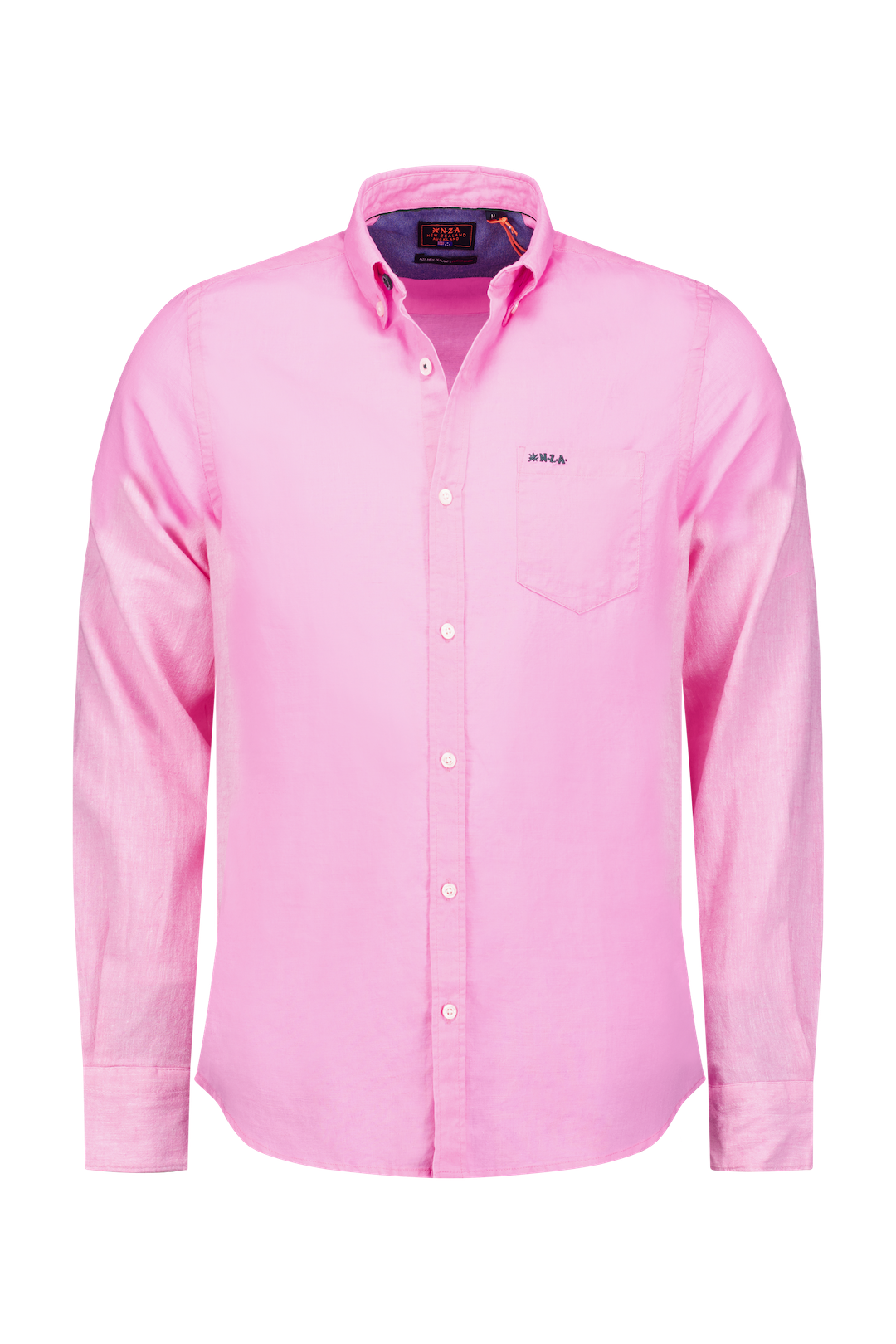 Camisa de lino con elヌstico - Bright Pink Camisa de lino con elヌstico - Bright Pink