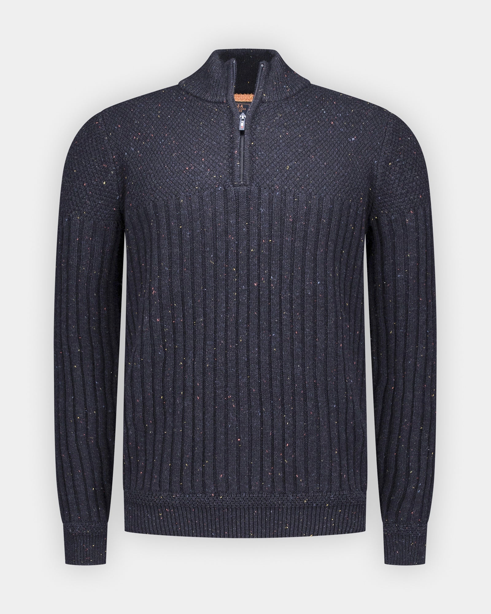 Blauwe wollen half zip trui Blauwe wollen half zip trui