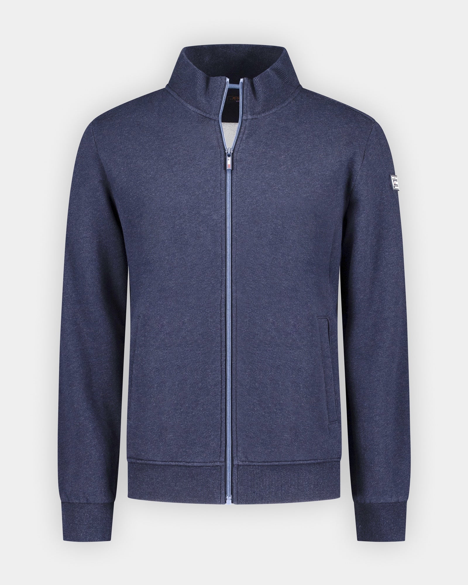 Blauer Baumwollcardigan Blauer Baumwollcardigan