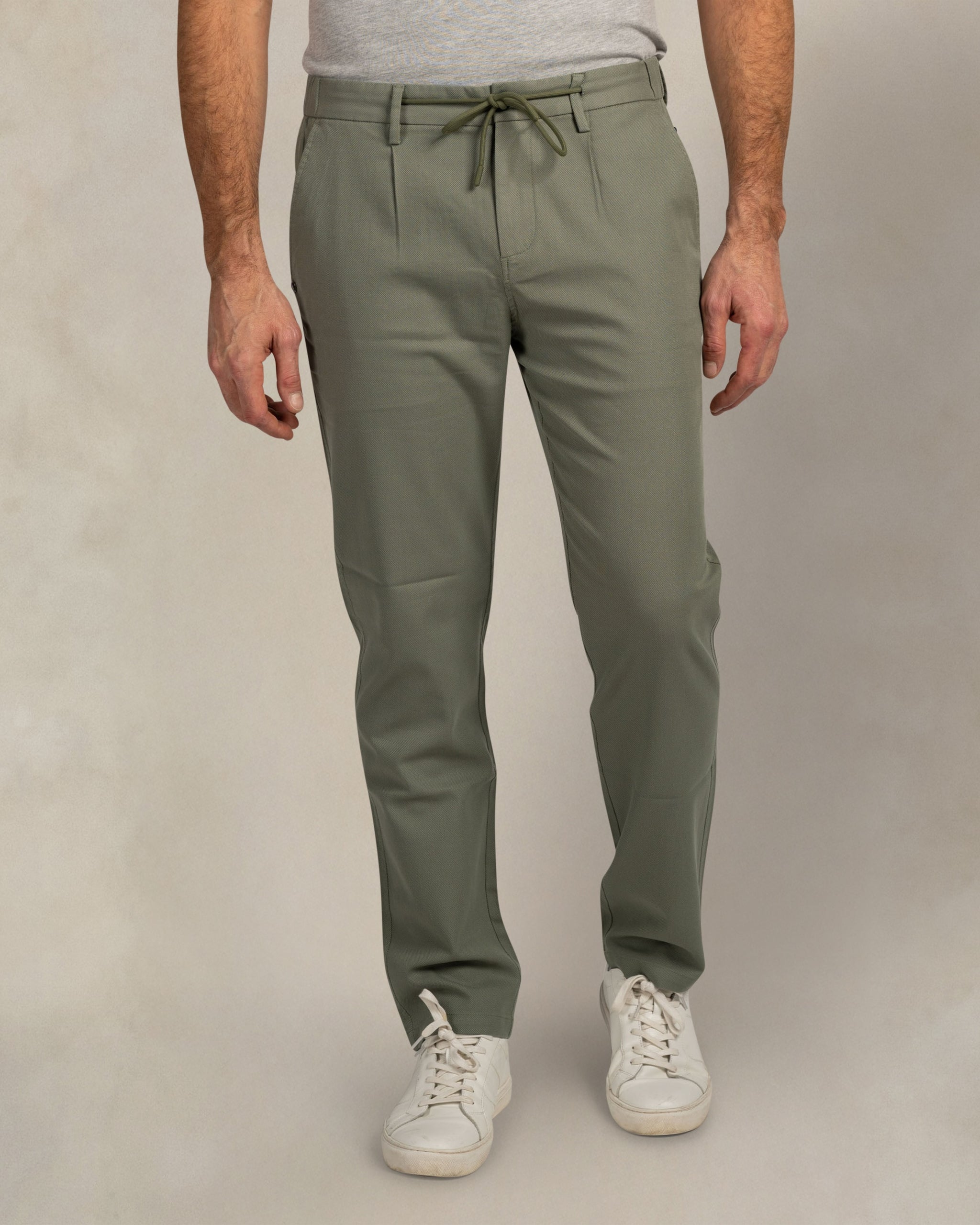 Napier groene stuctuur stretch chino Napier groene stuctuur stretch chino