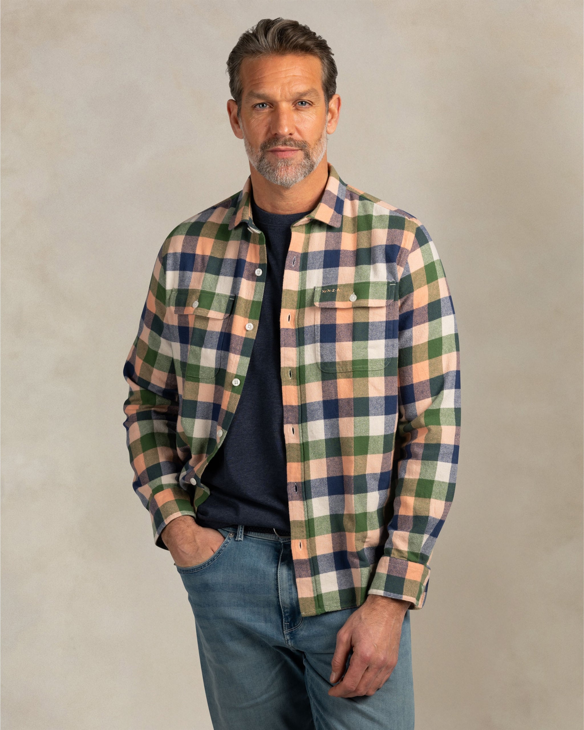 Rood geruit katoenen overshirt Rood geruit katoenen overshirt