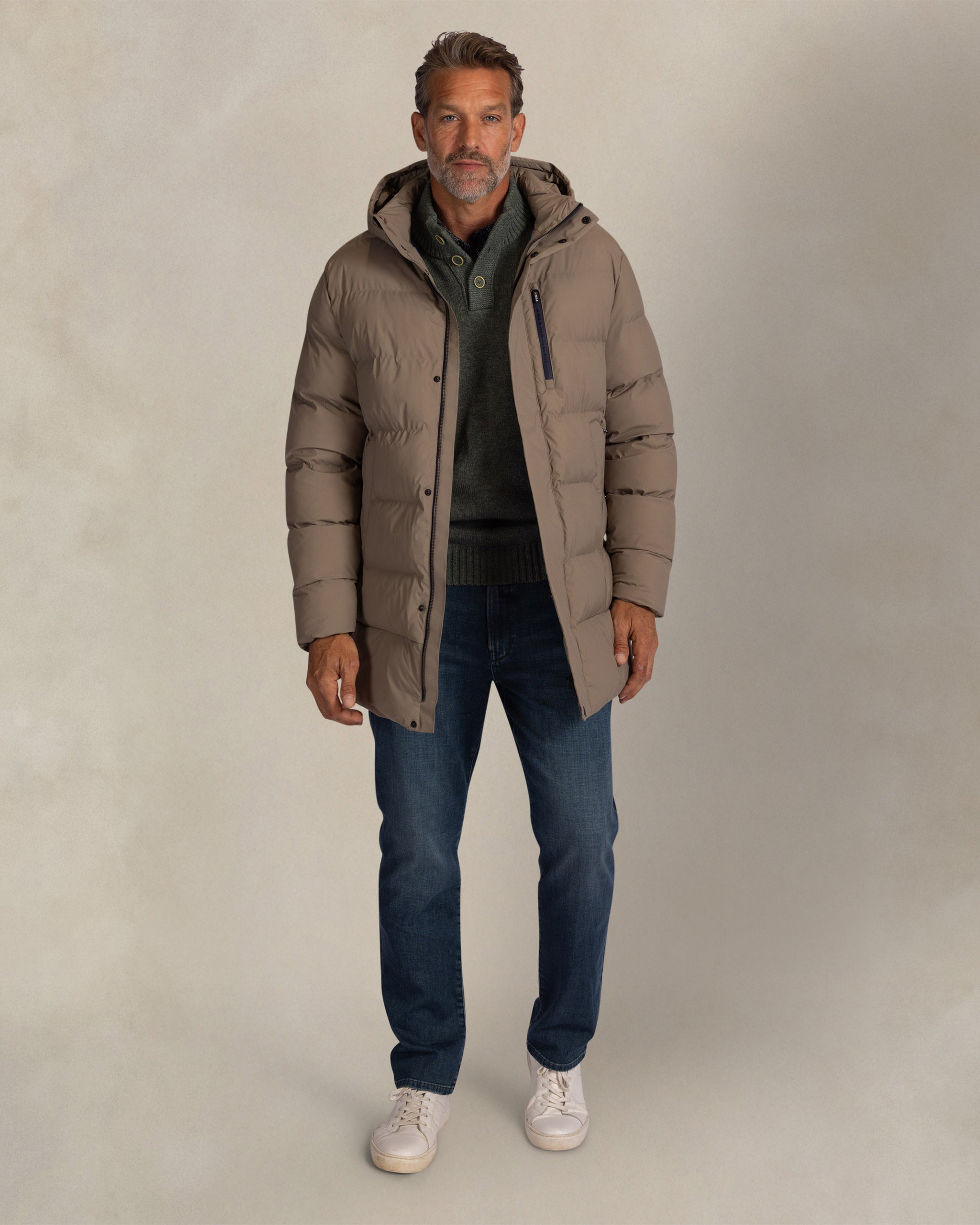 Ecru gewatteerde parka Ecru gewatteerde parka