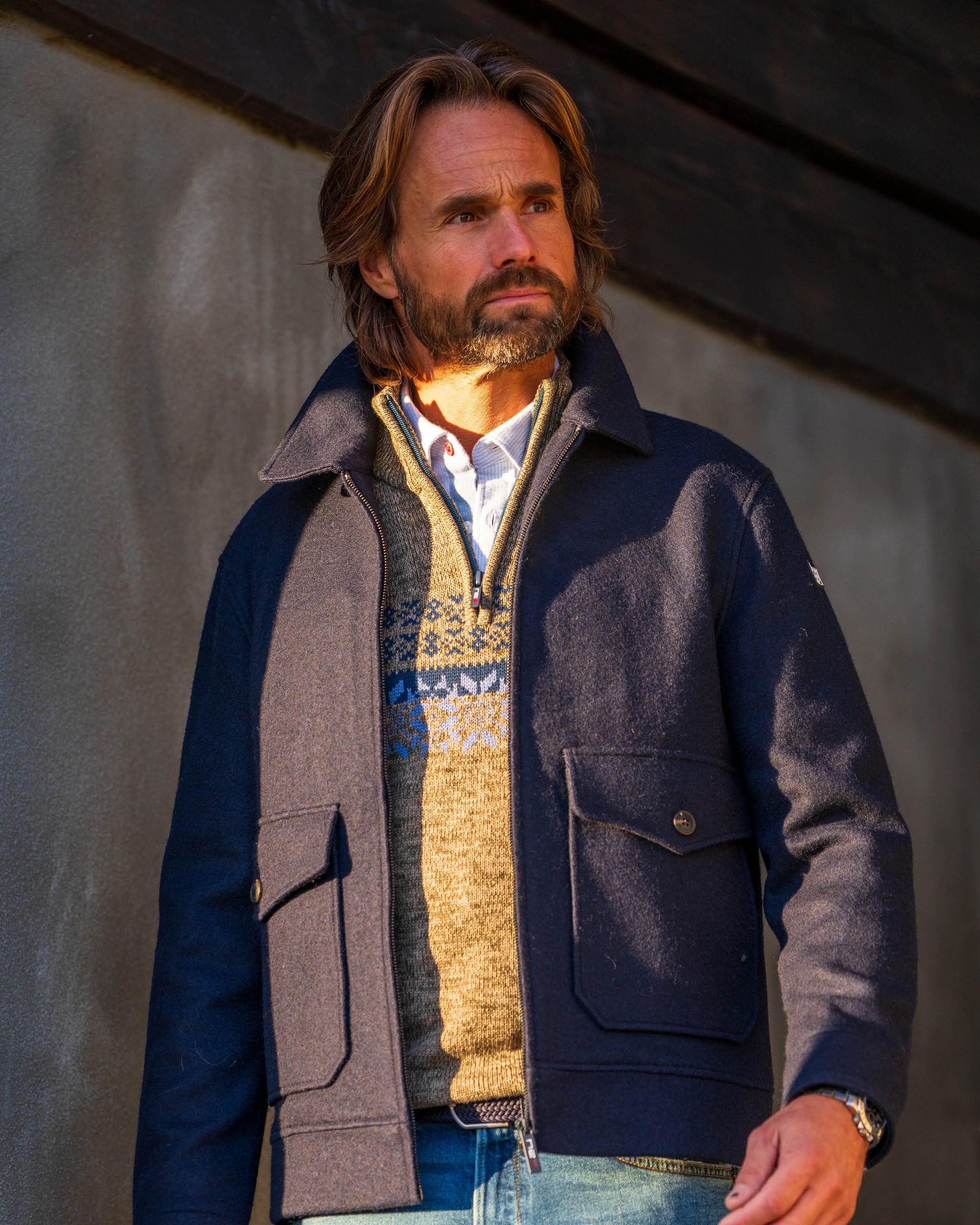 Manteau en laine bleu Manteau en laine bleu