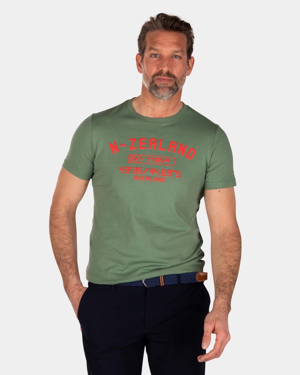 T-shirt col rond en coton imprimé - Active Army