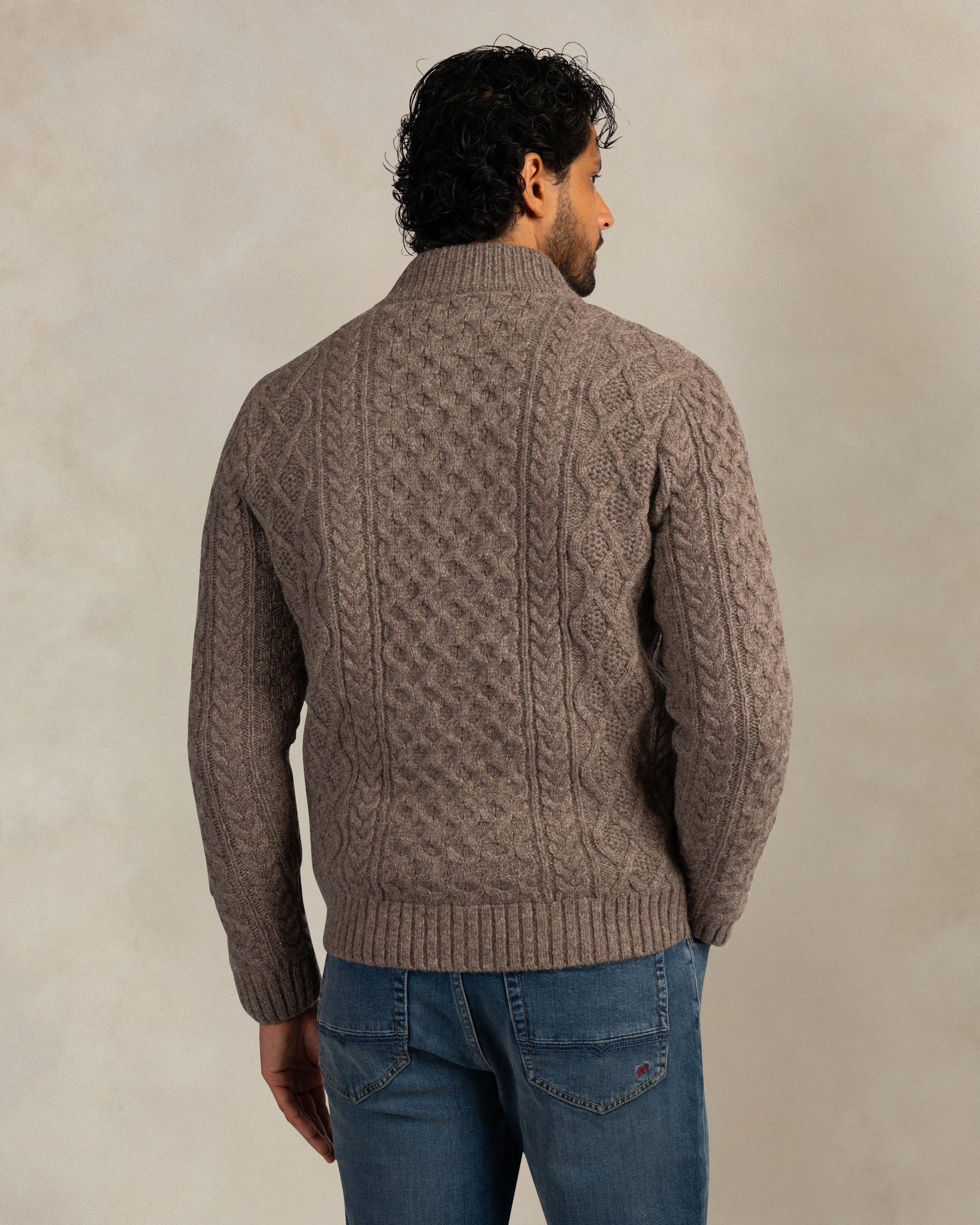 Brown lined 100% wool cardigan Brown lined 100% wool cardigan