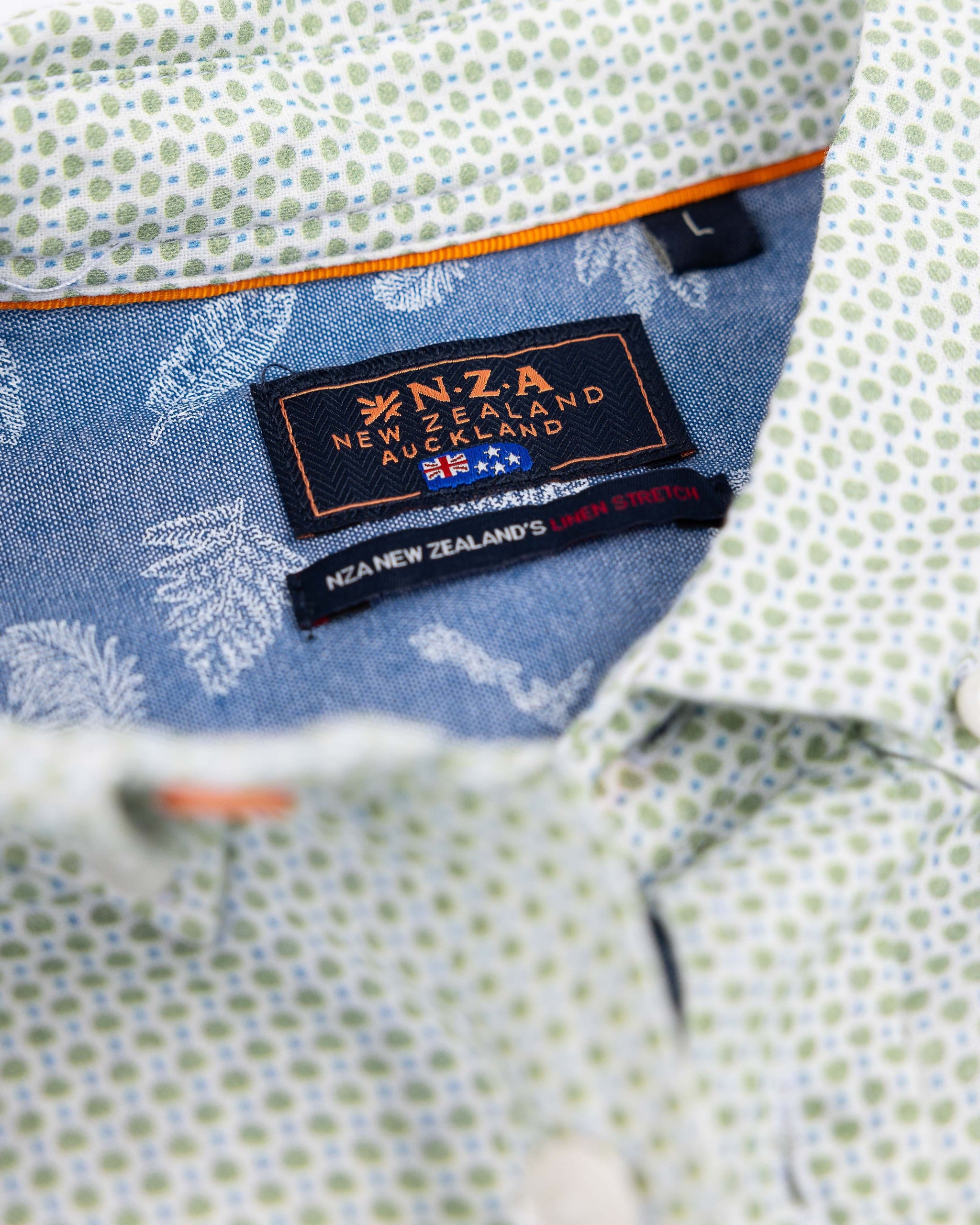 Chemise orange unie avec du lin Chemise orange unie avec du lin