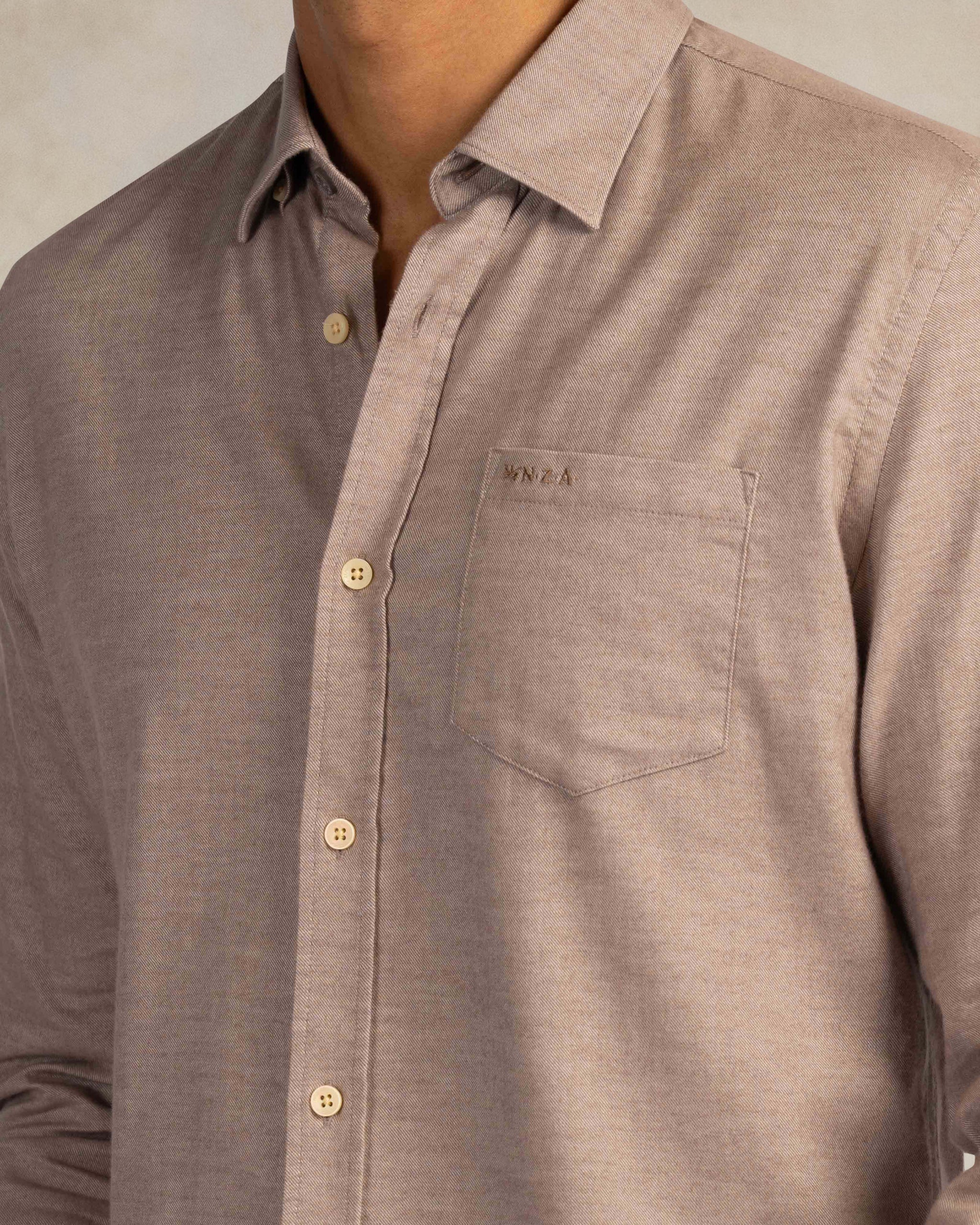 Brown corduroy stretch shirt Brown corduroy stretch shirt