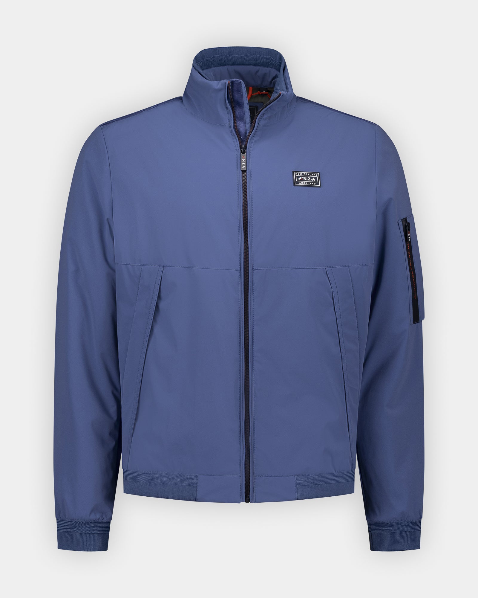 Blauwe waterafstotende jas Blauwe waterafstotende jas