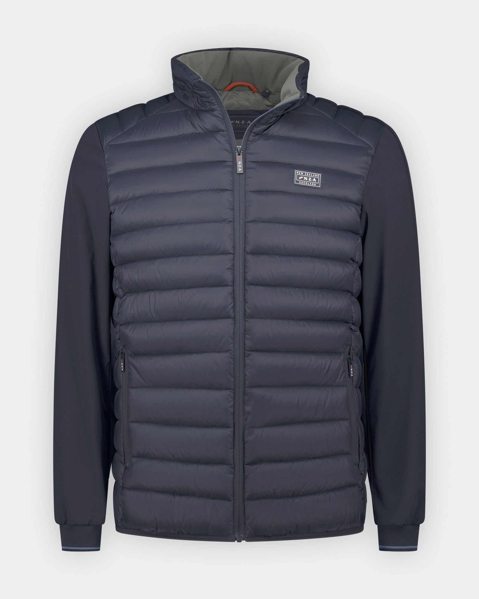 Blauwe gewatteerde jas Blauwe gewatteerde jas