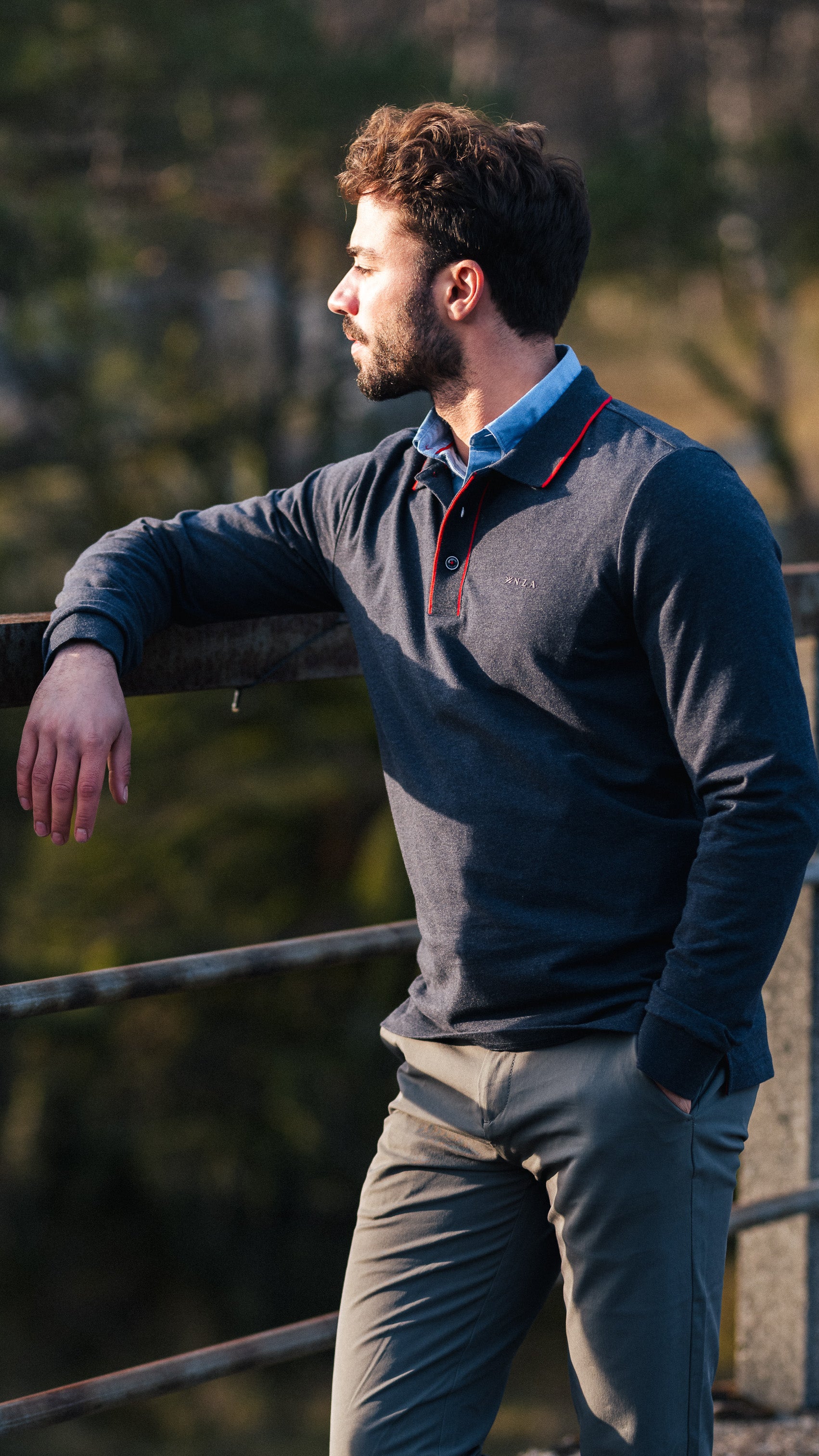 Donkerblauwe longsleeve polo - Winter Navy Donkerblauwe longsleeve polo - Winter Navy