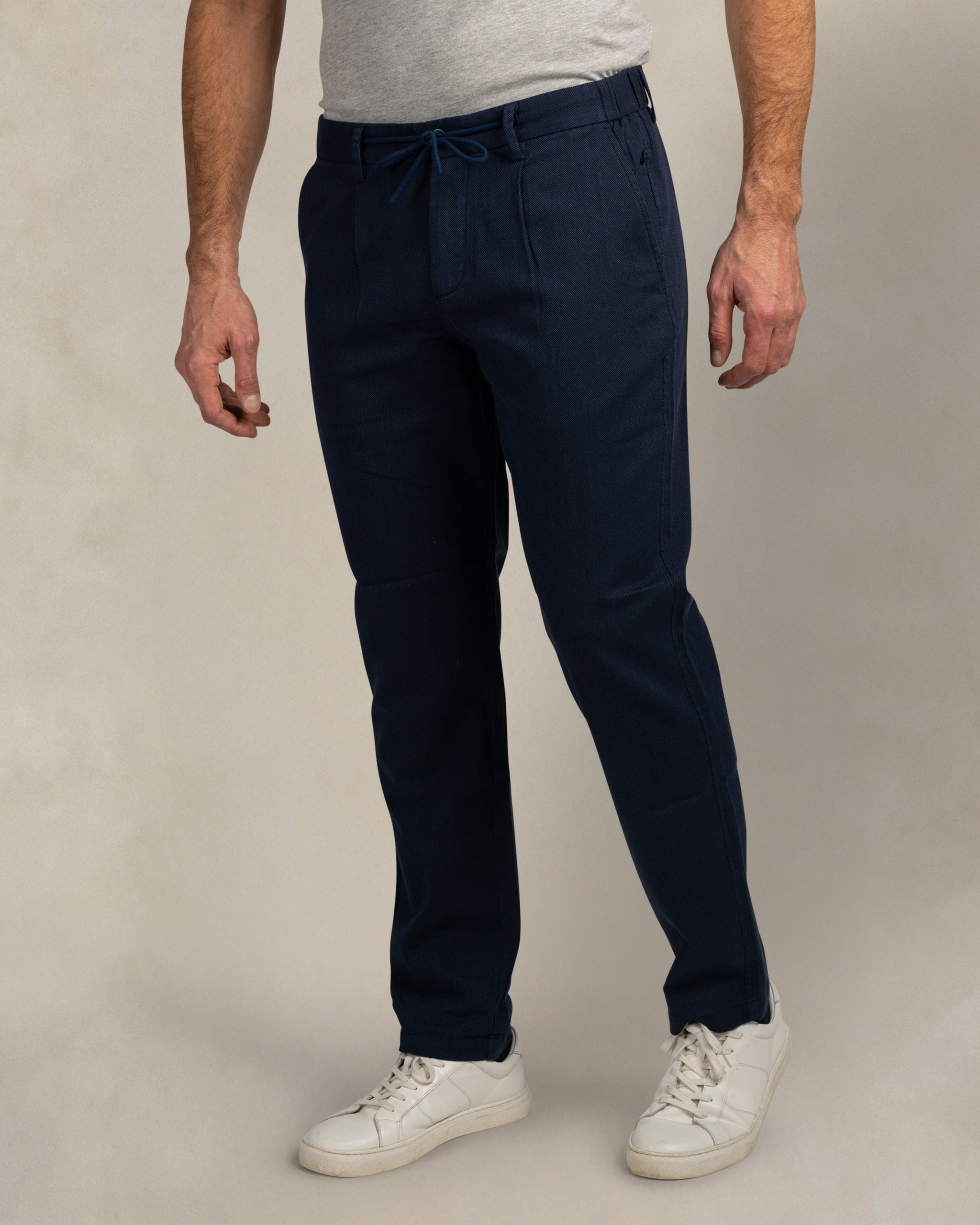 Napier donkerblauw stuctuur stretch chino Napier donkerblauw stuctuur stretch chino