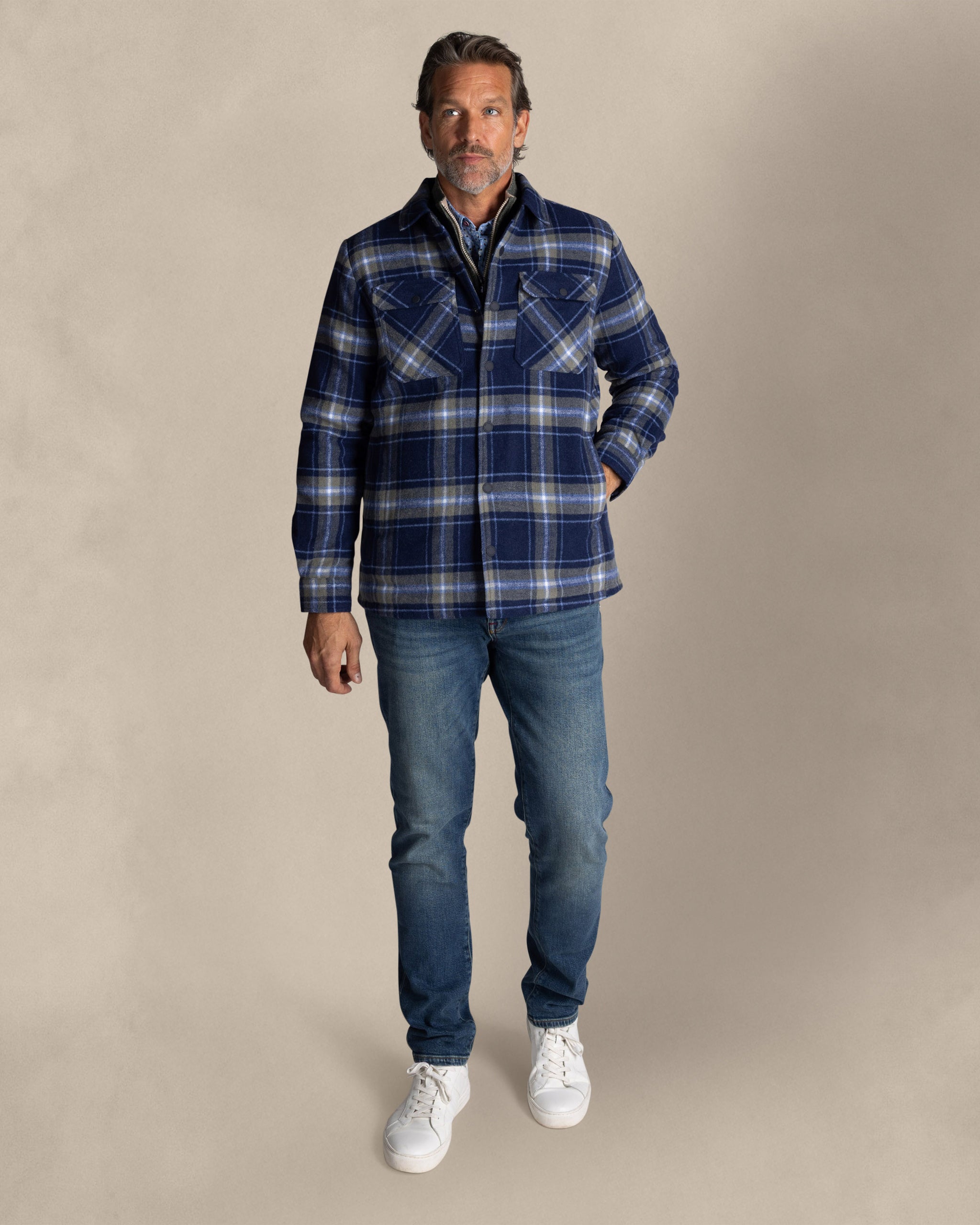 Overshirt a cuadros azul Overshirt a cuadros azul