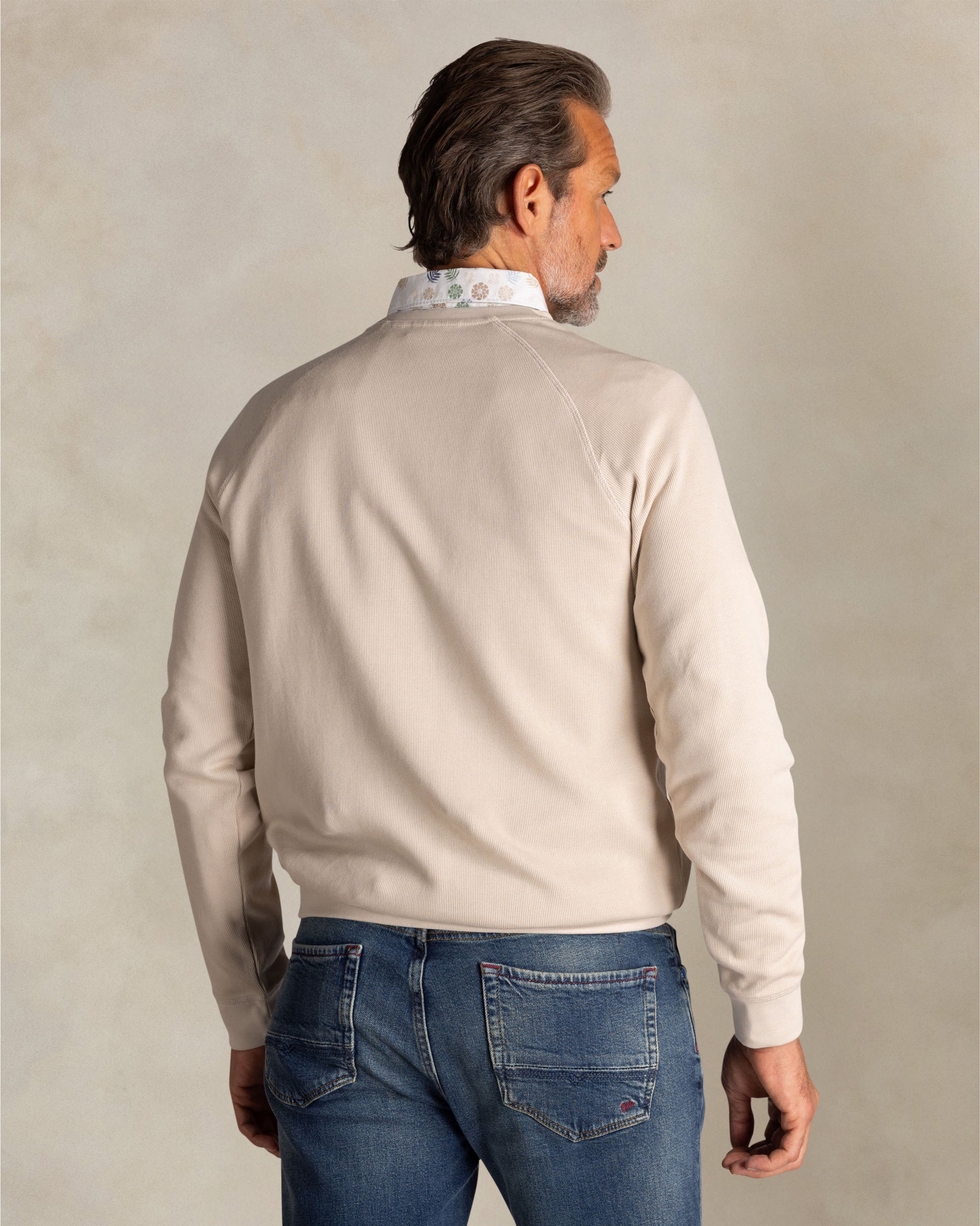 Ecru sweatshirt aus Baumwolle mit logo Ecru sweatshirt aus Baumwolle mit logo