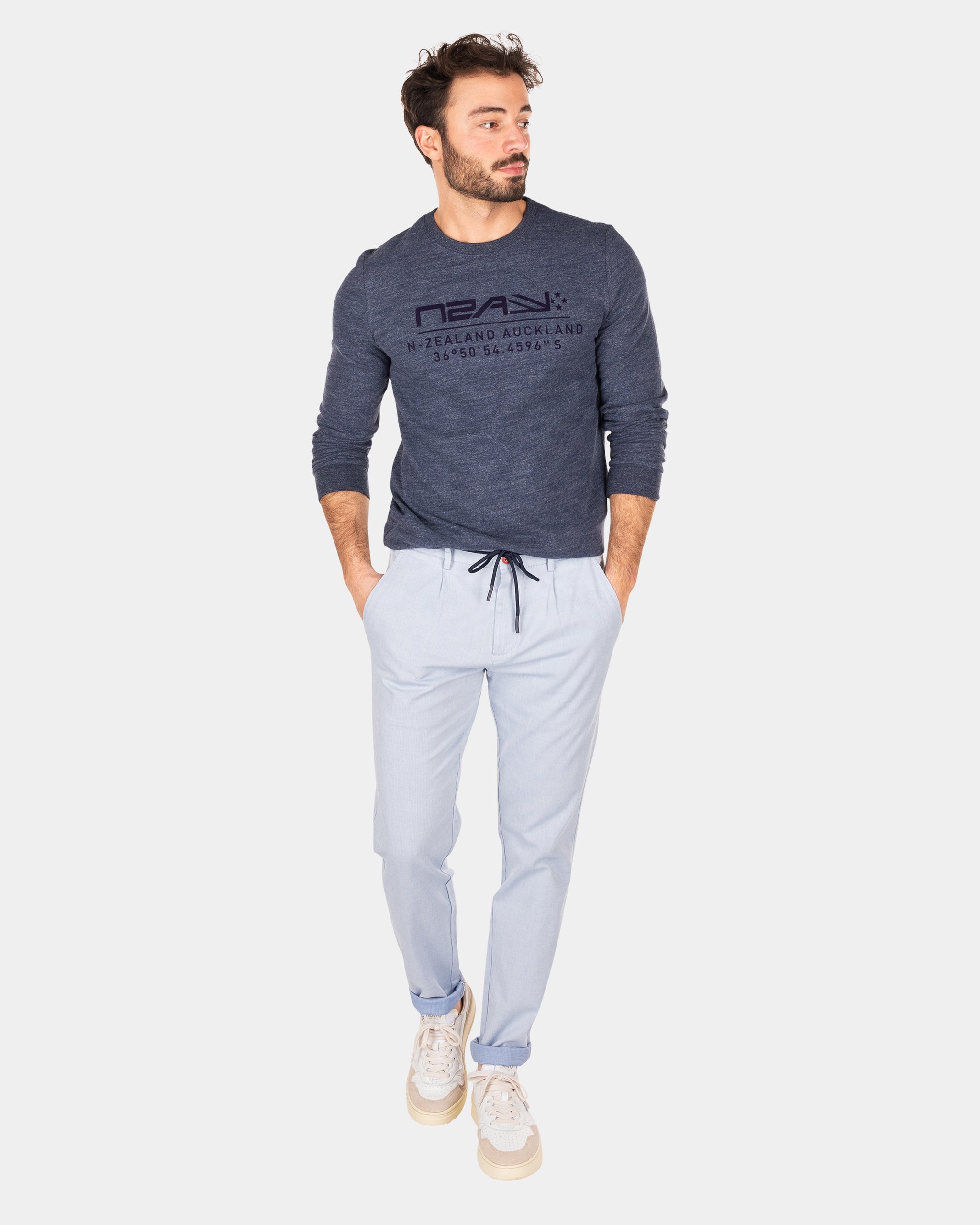 Crew neck long sleeved t-shirt - Traditional Navy Crew neck long sleeved t-shirt - Traditional Navy