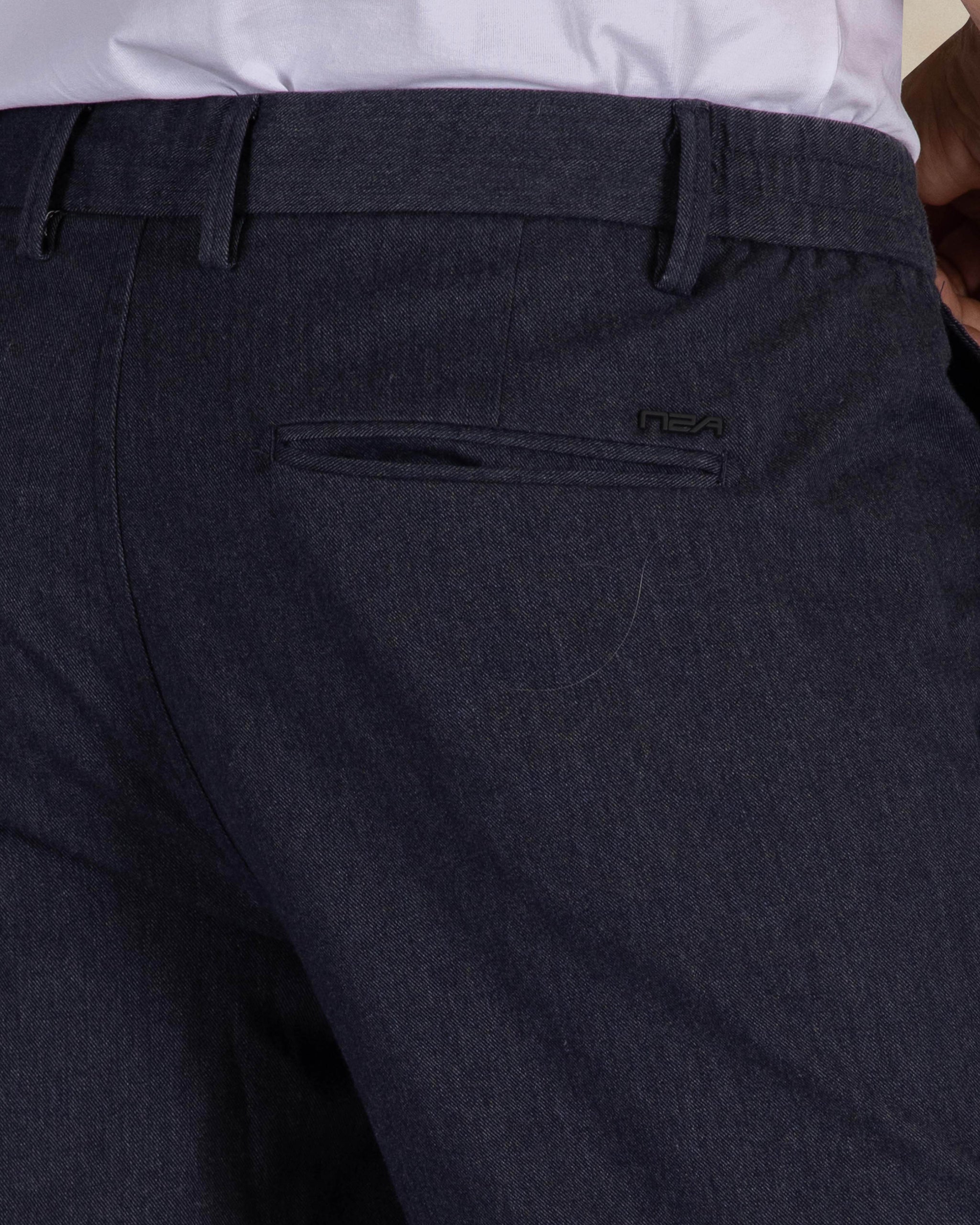 Napier donkerblauwe gemêleerde stretch chino Napier donkerblauwe gemêleerde stretch chino