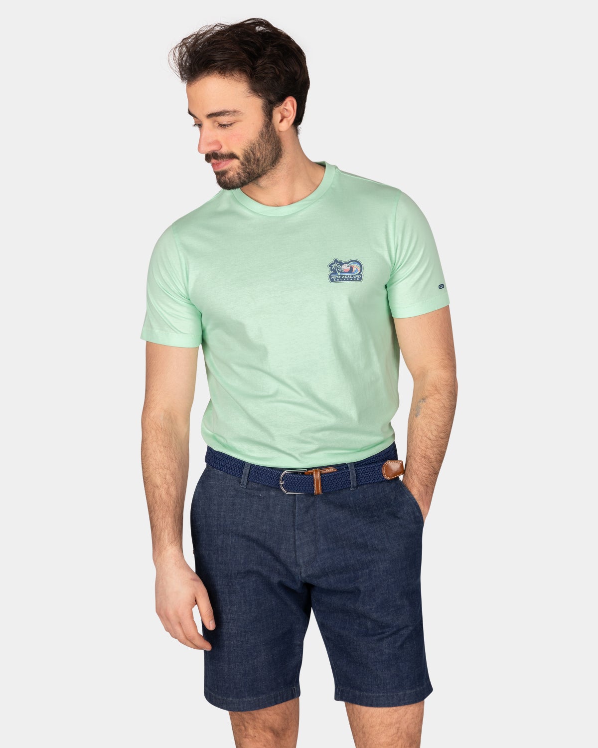 T-shirt met ronde hals - Teal Green