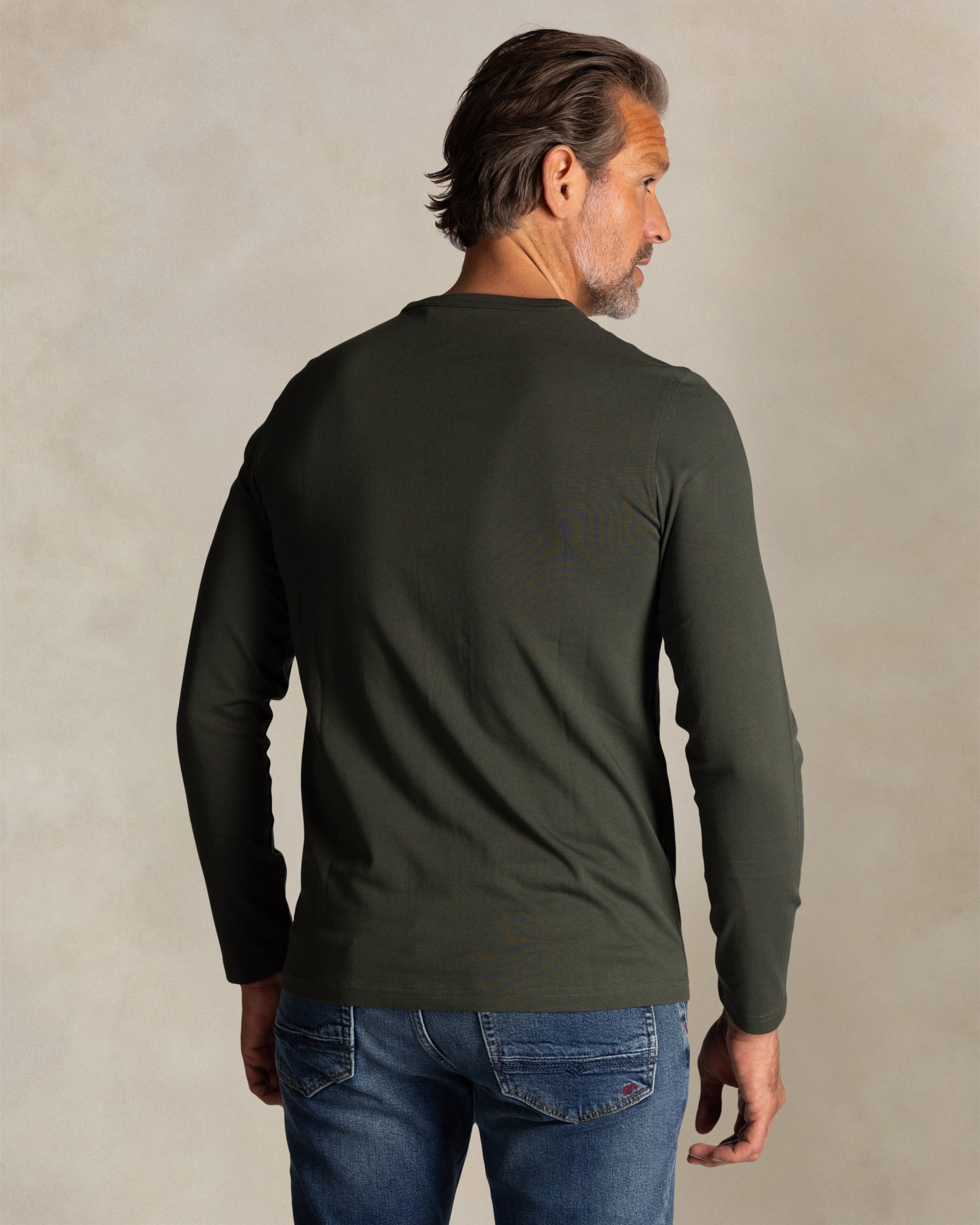Groene katoenen longsleeve Groene katoenen longsleeve