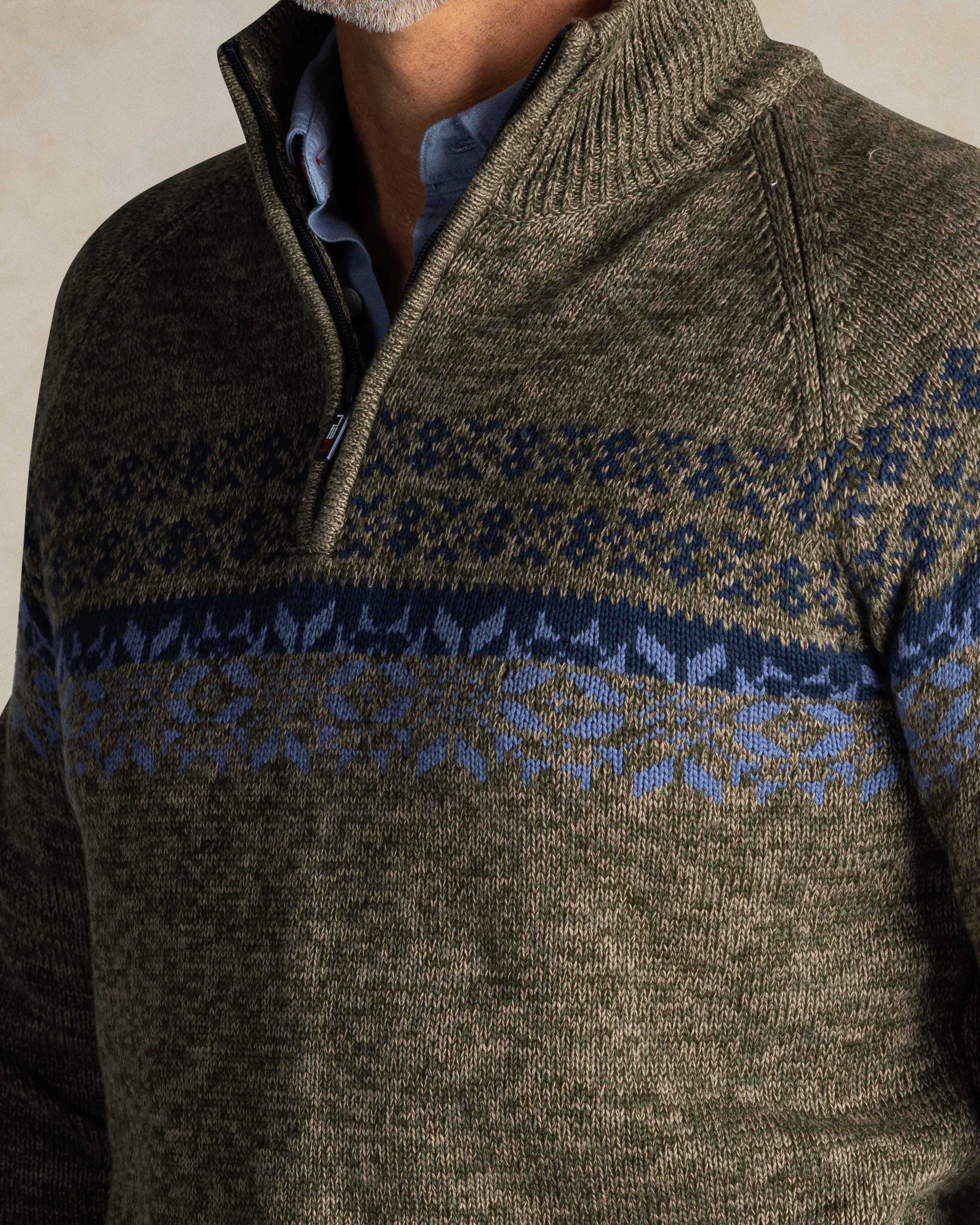 Green cotton half zip Green cotton half zip