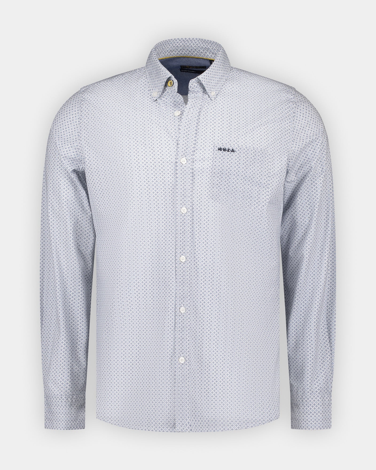 Blaues Baumwoll-Stretchhemd Blaues Baumwoll-Stretchhemd