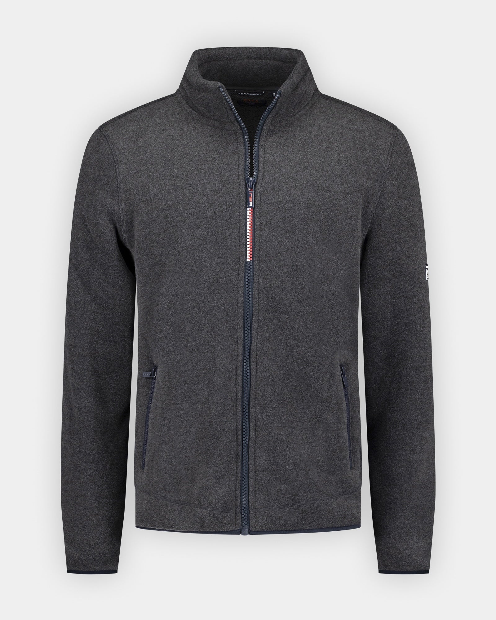 Jersey crudo con media cremallera Jersey crudo con media cremallera