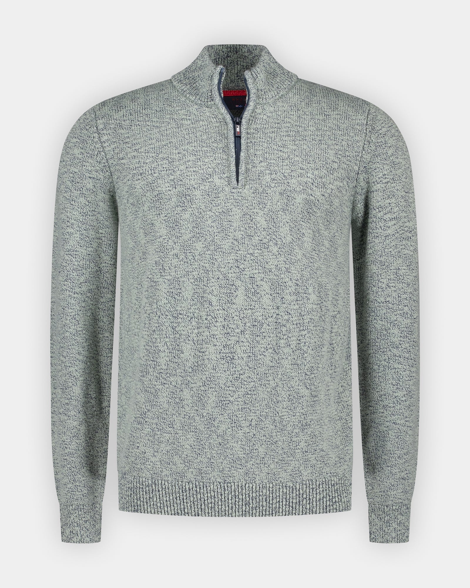 Groene katoenen half zip trui Groene katoenen half zip trui